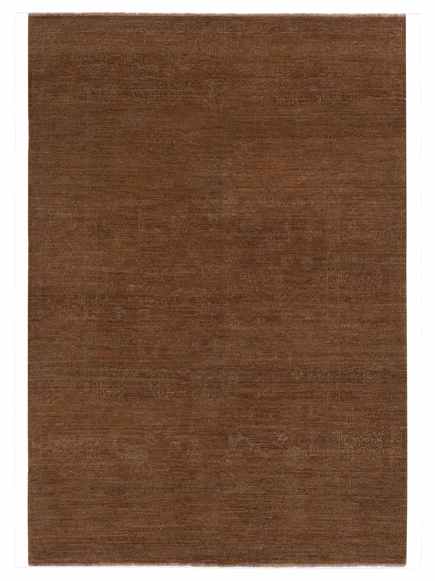 Defne Emerald Brown Green  6x8.11 Hand Knotted Rug