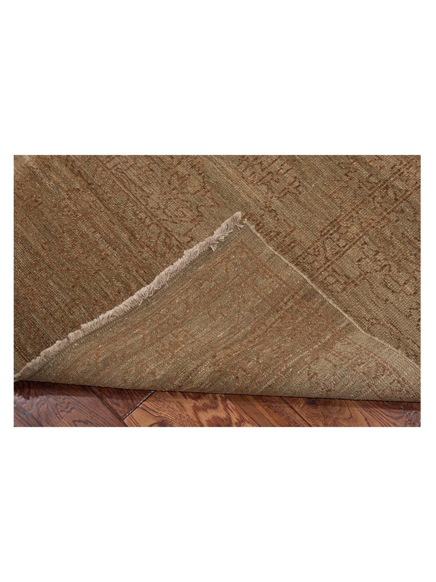 Defne Jade Green Brown  6x9 Hand Knotted Rug