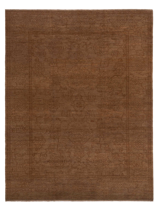 Defne Jade Brown Brown  9.2x11.10 Hand Knotted Rug