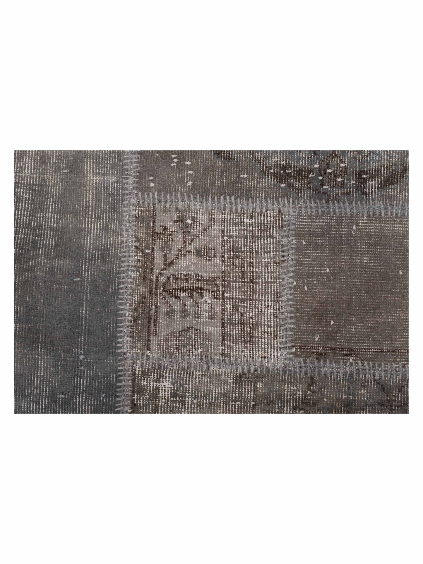 Turkish Vestige Patchwork 113378 Gray 8.2x9.10 Hand Knotted Rug