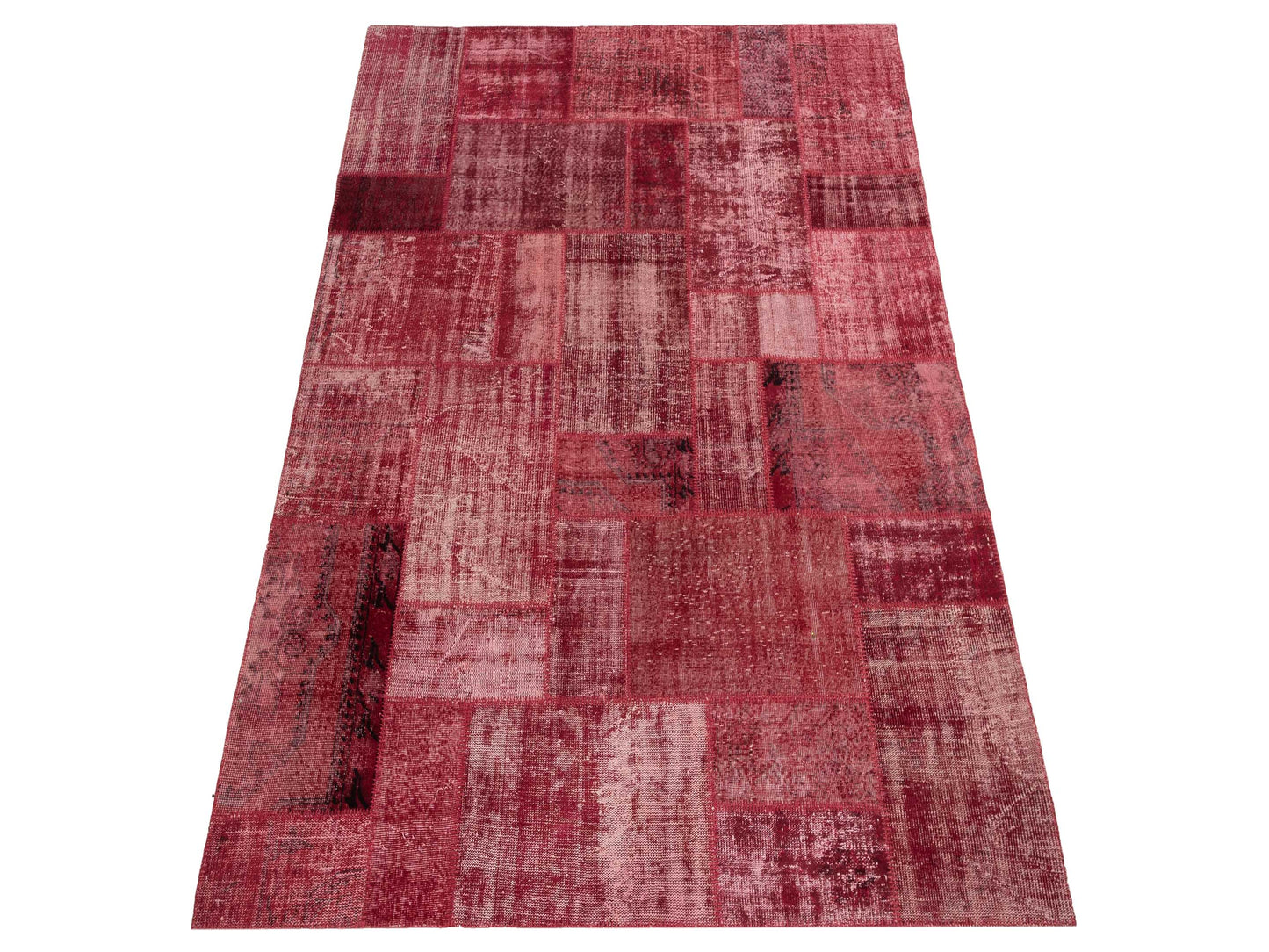 Turkish Vestige Patchwork 114092 Red 8x10 Hand Knotted Rug