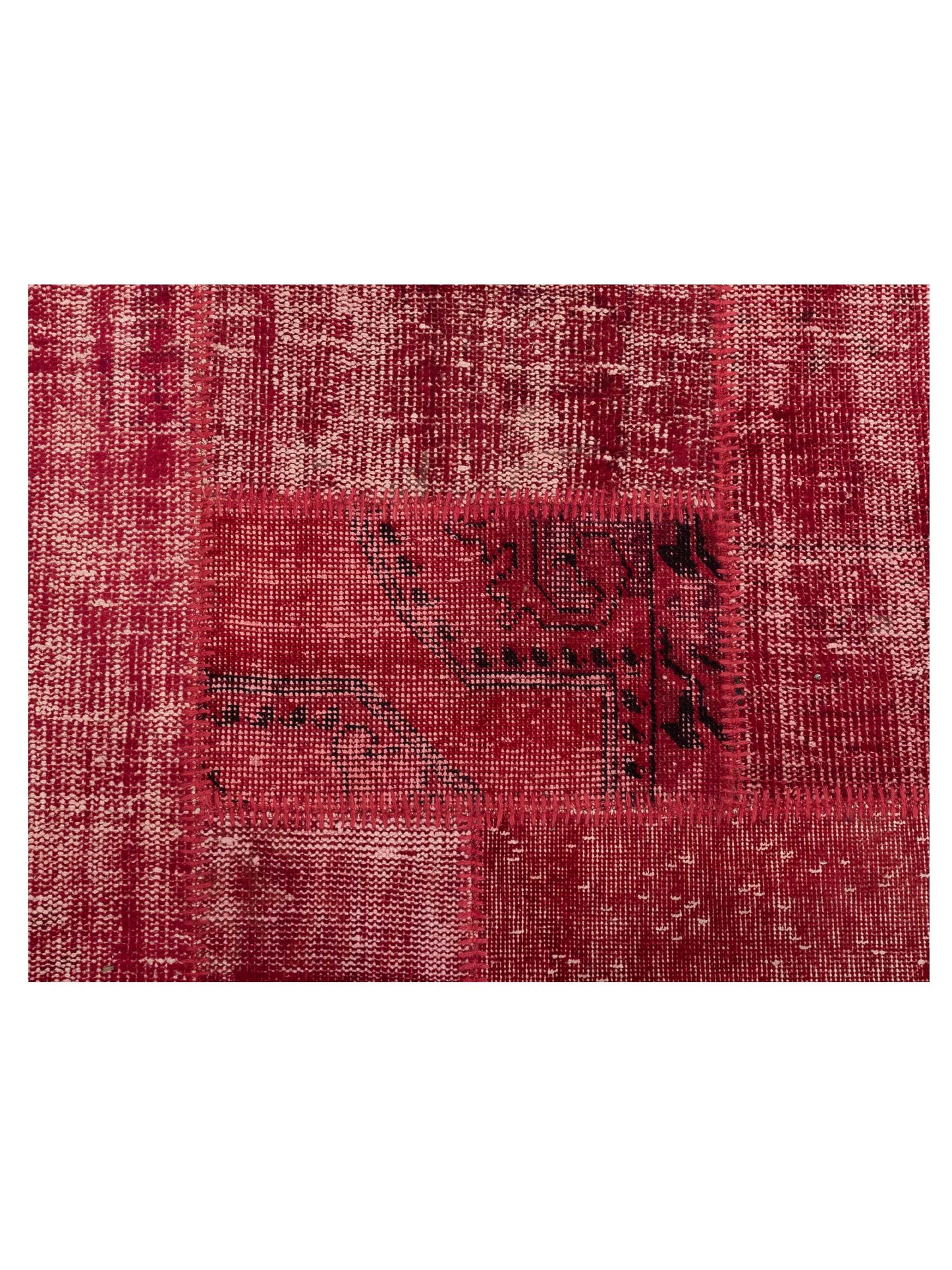 Turkish Vestige Patchwork 114092 Red 8x10 Hand Knotted Rug