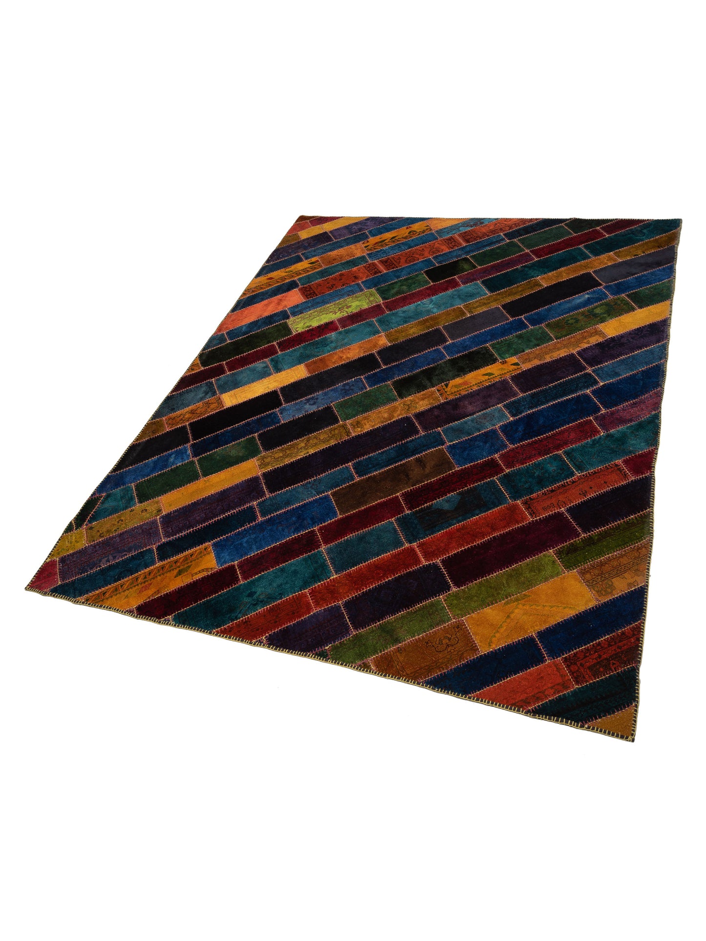 Turkish Vestige Patchwork 114237 Multi 10.5x13 Hand Knotted Rug