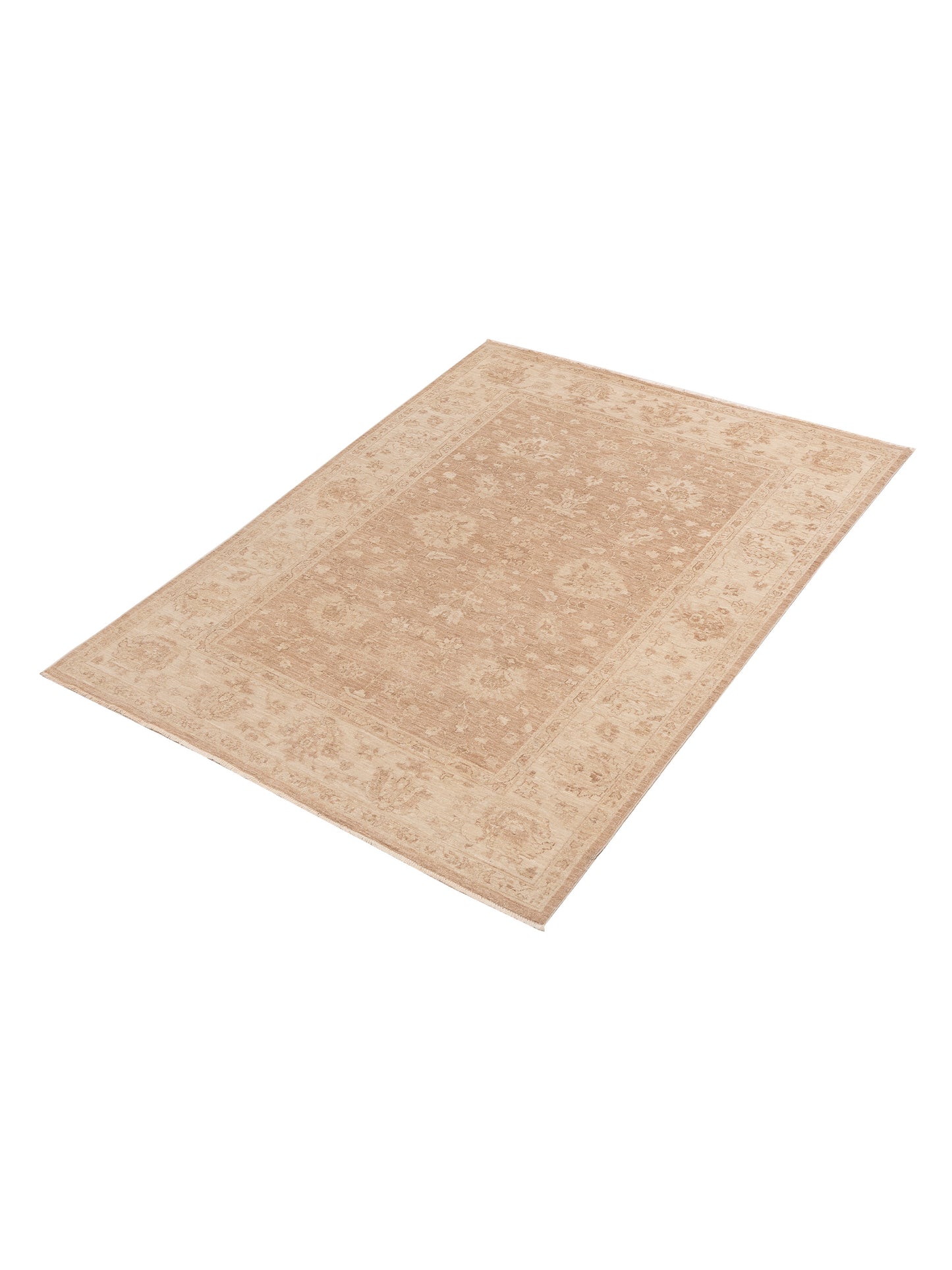Laila 115189 Brown Ivory 5.9x7.8 Hand Knotted Rug