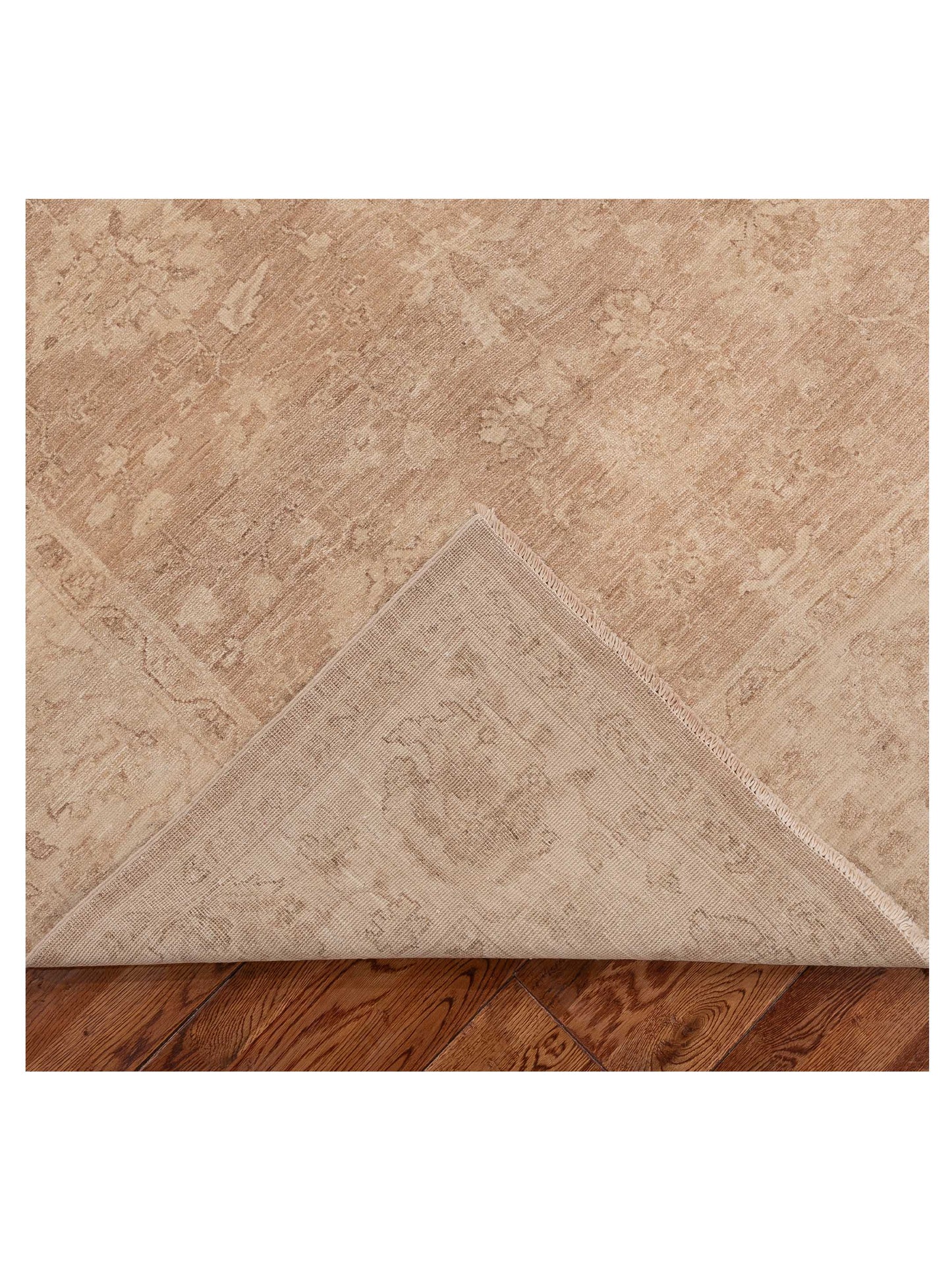 Laila 115189 Brown Ivory 5.9x7.8 Hand Knotted Rug