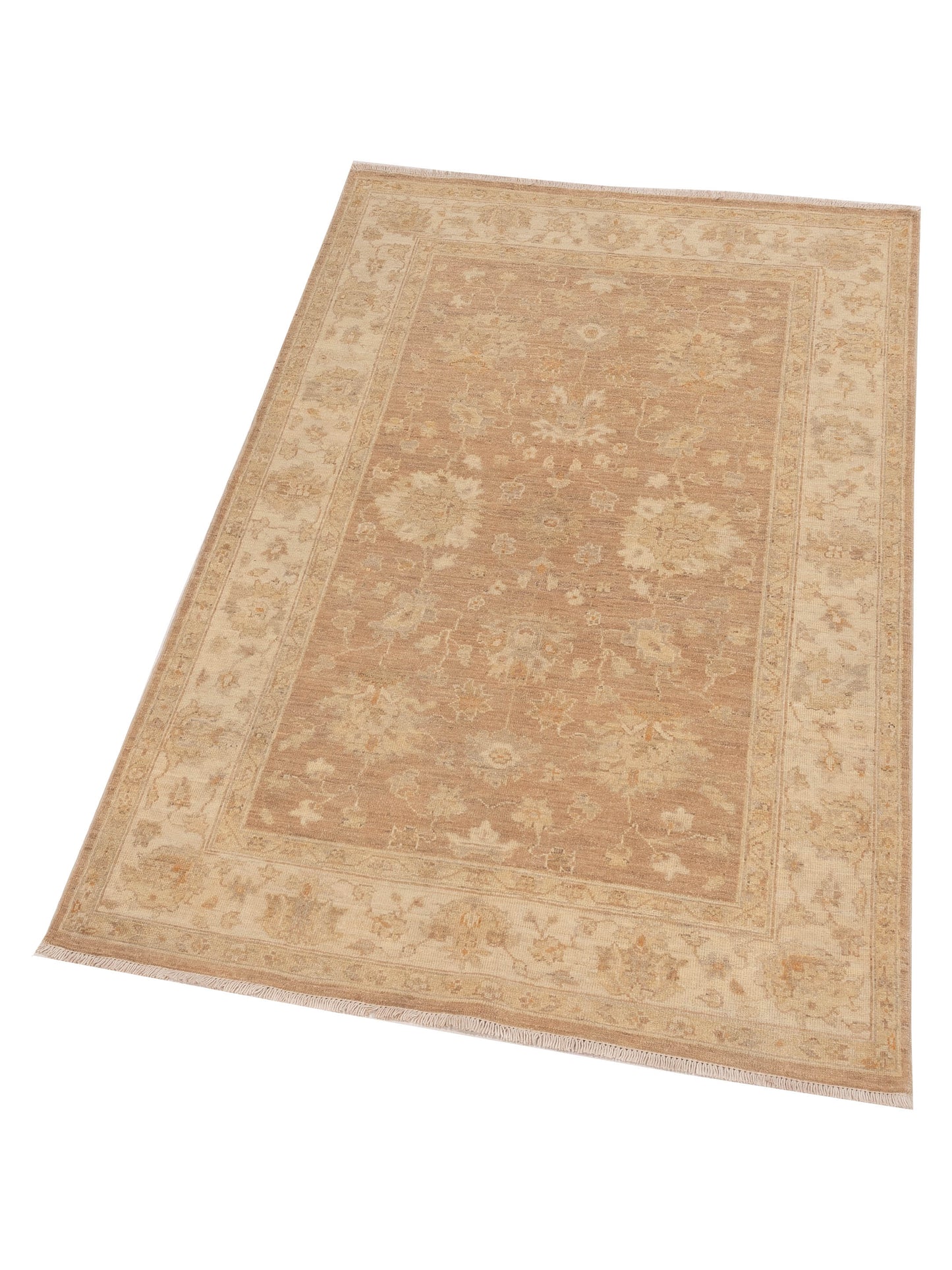 Laila 115197 Brown Ivory 3.10x6.1 Hand Knotted Rug