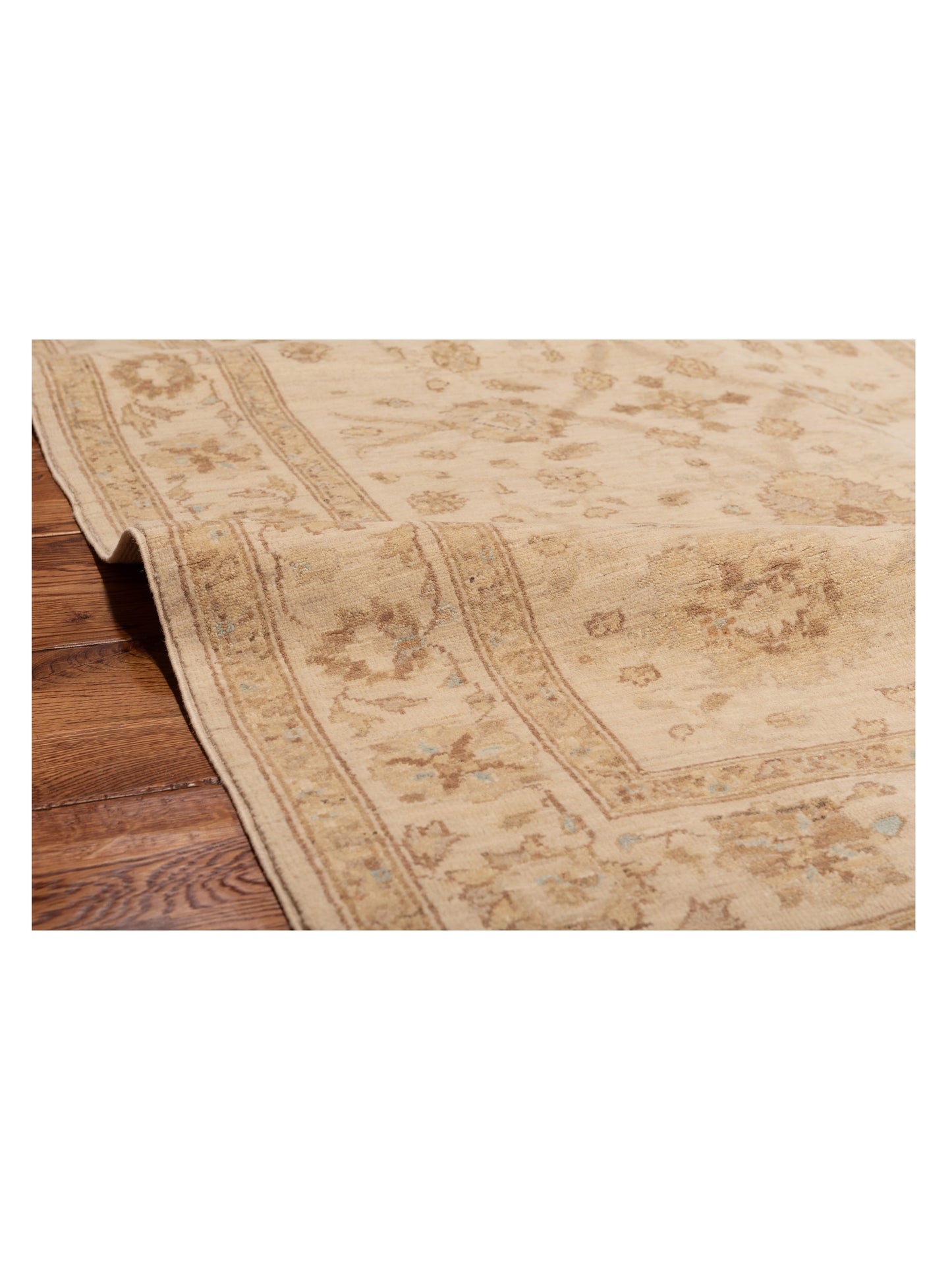 Laila 115239 Ivory Ivory 3.11x6.4 Hand Knotted Rug
