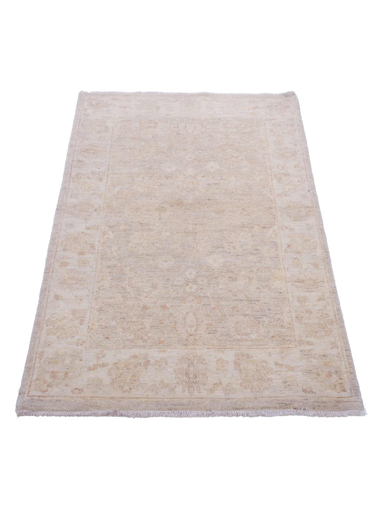 Laila 115255 Light Brown Beige 2.10x4.4 Hand Knotted Rug