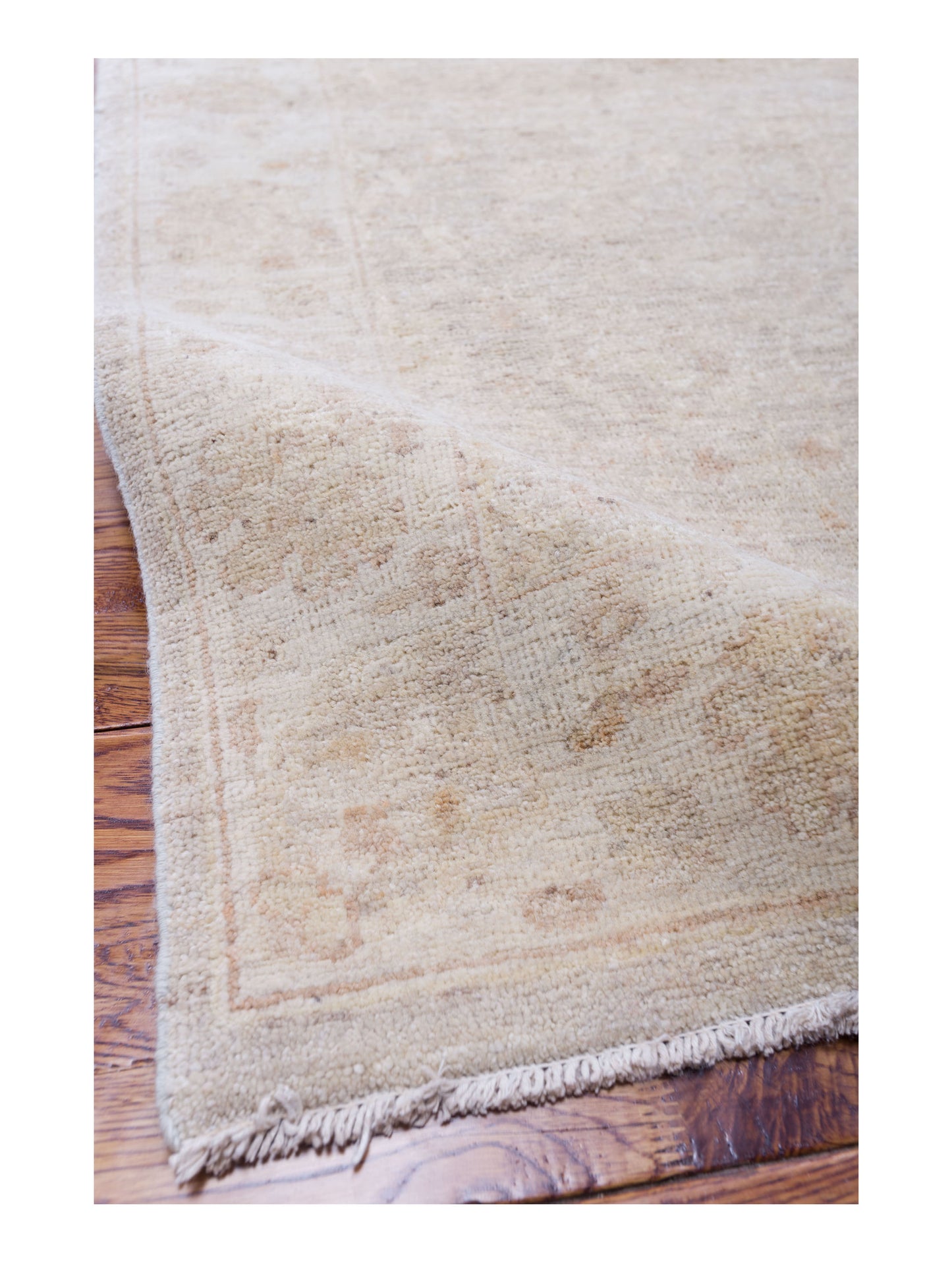 Laila 115255 Light Brown Beige 2.10x4.4 Hand Knotted Rug