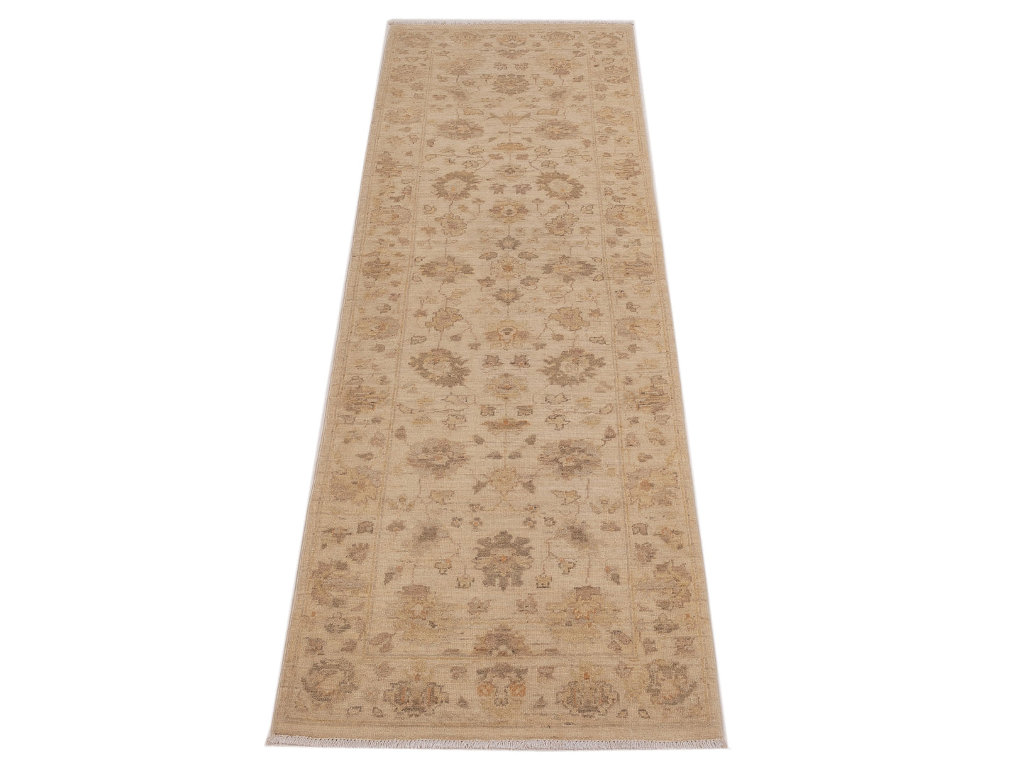 Laila 115265 Ivory Ivory 2.7x8 Hand Knotted Rug