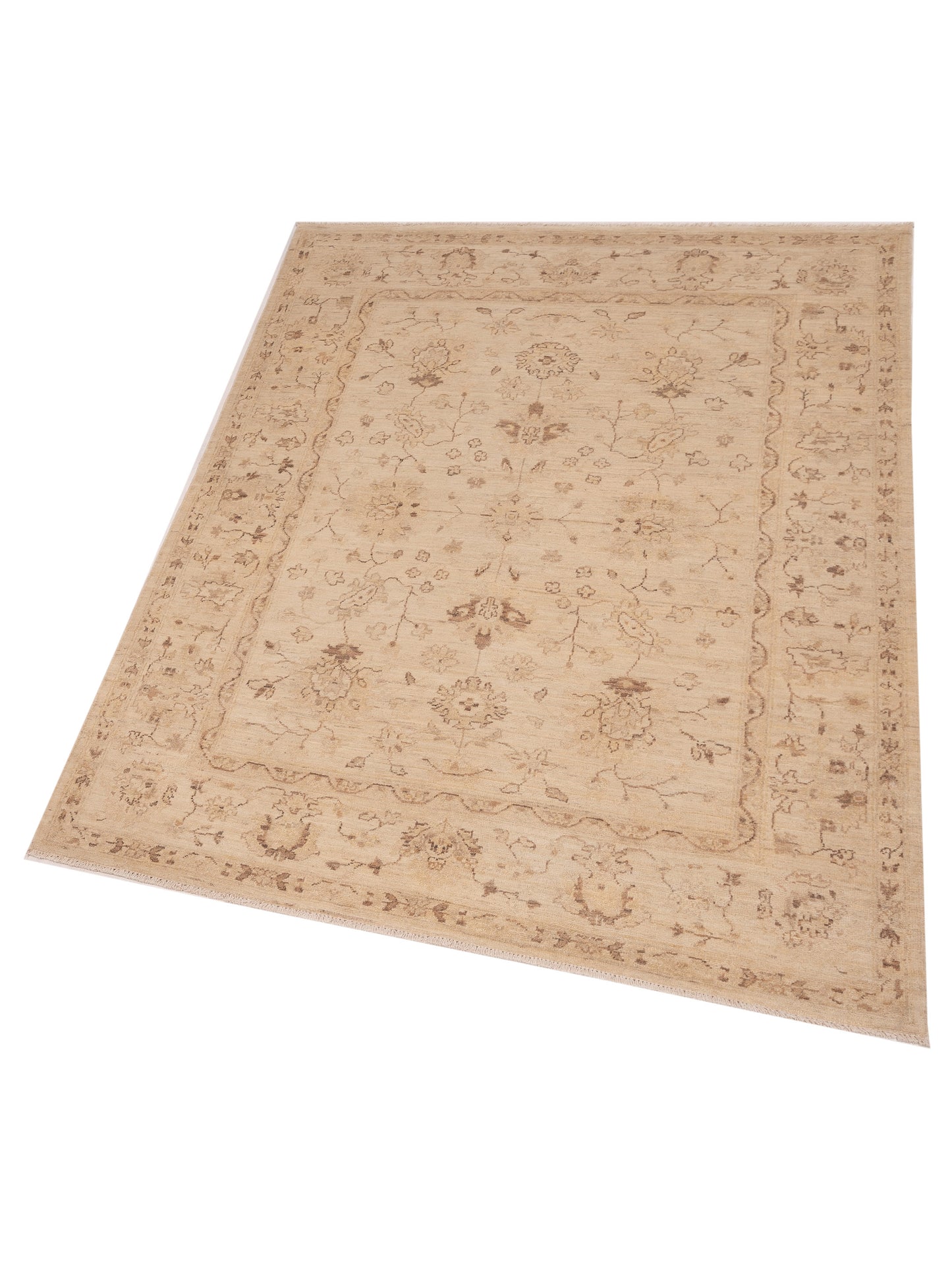 Laila 115270 Ivory Ivory 5x6.5 Hand Knotted Rug