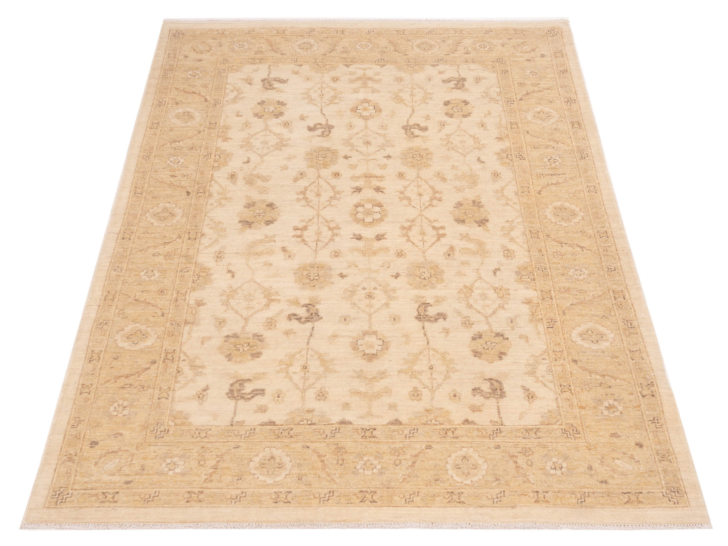 Laila 115274 Ivory Gold 4.5x6.5 Hand Knotted Rug