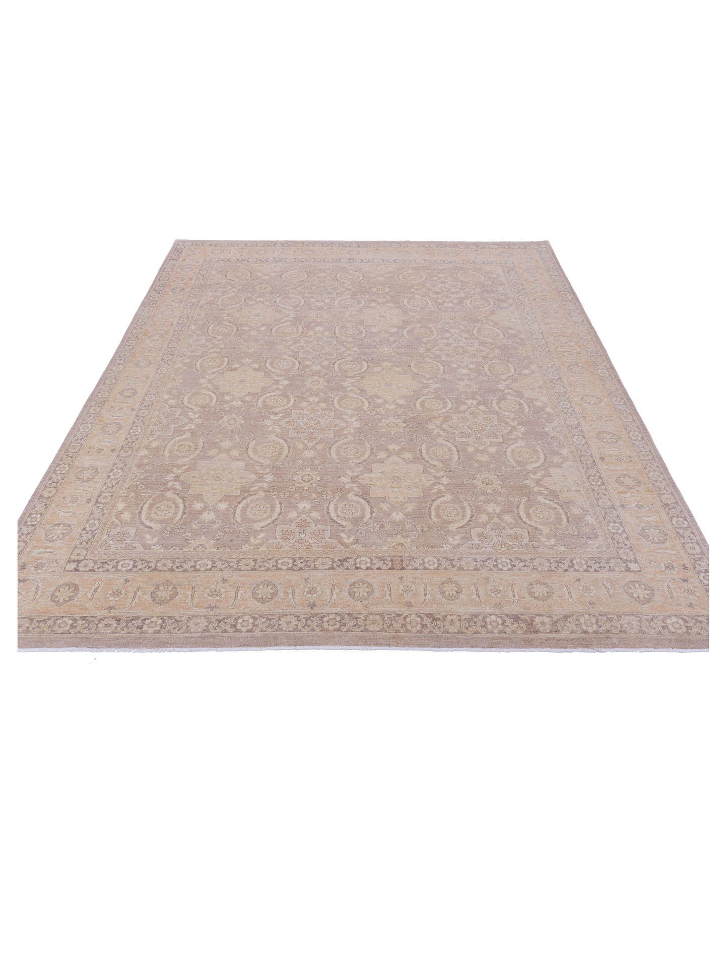 Laila 115285 Brown Gold 8x10 Hand Knotted Rug