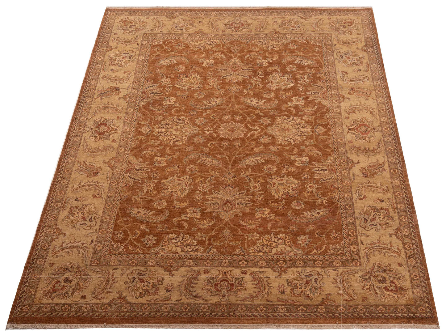 Ghazani 115635 Copper Ivory 8.10x11.8 Hand Knotted Rug