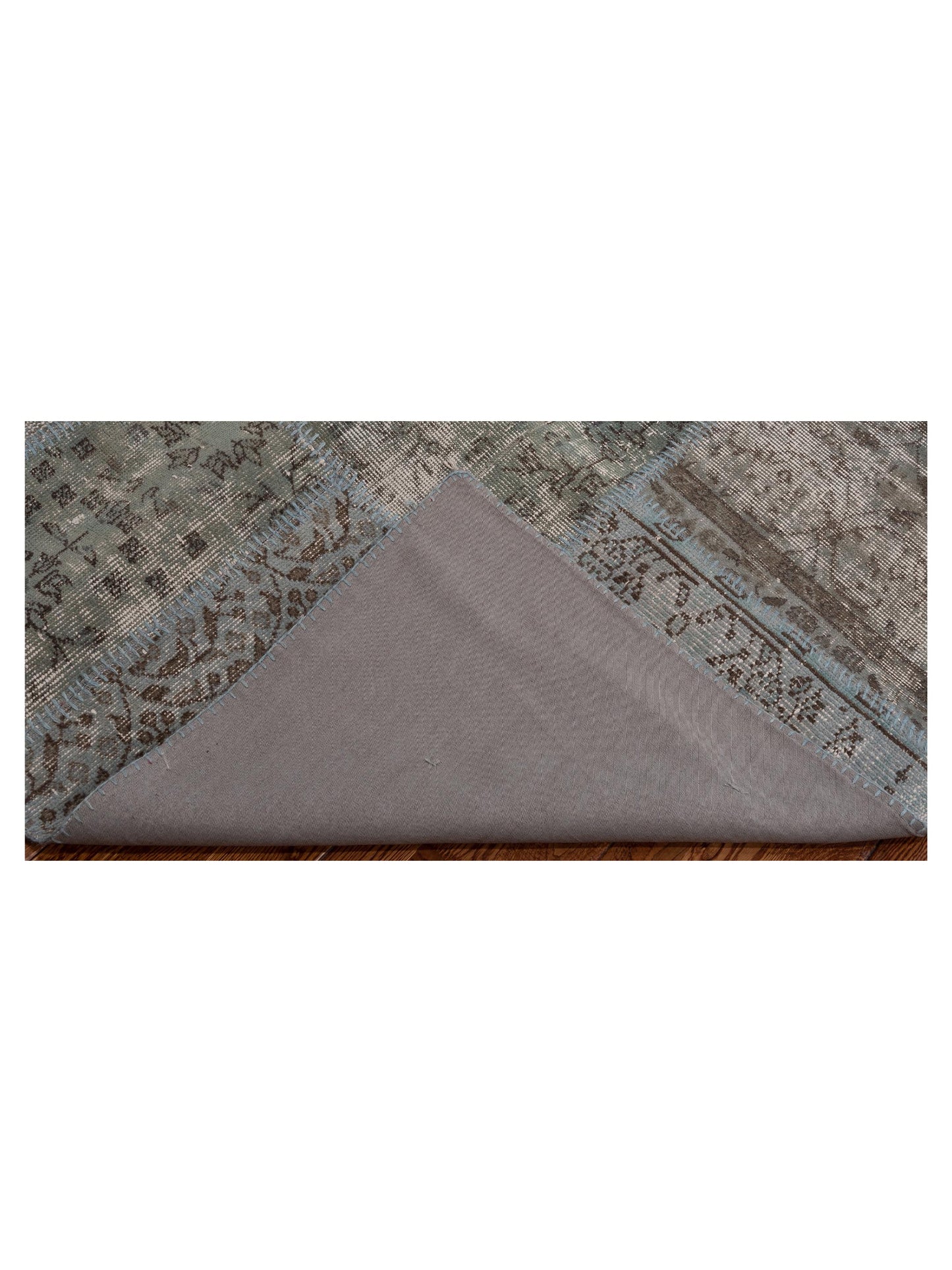 Turkish Vestige Patchwork 116077 Blue 8x10 Hand Knotted Rug