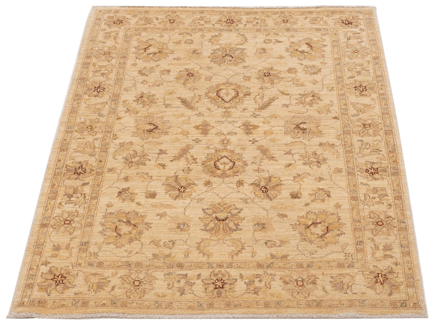 Sultan 116825 Ivory Ivory 4.1x5.5 Hand Knotted Rug
