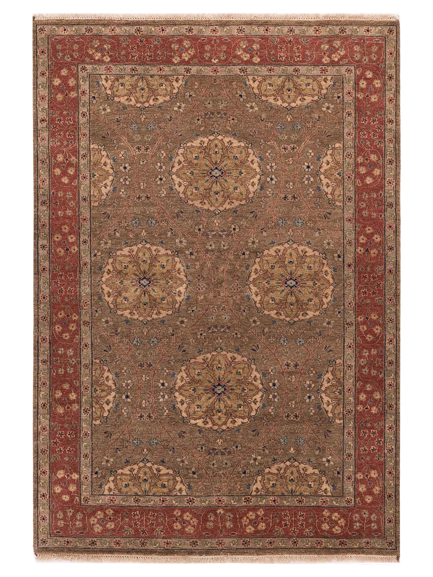 Rajpur Platinum  Green Terracotta Traditional