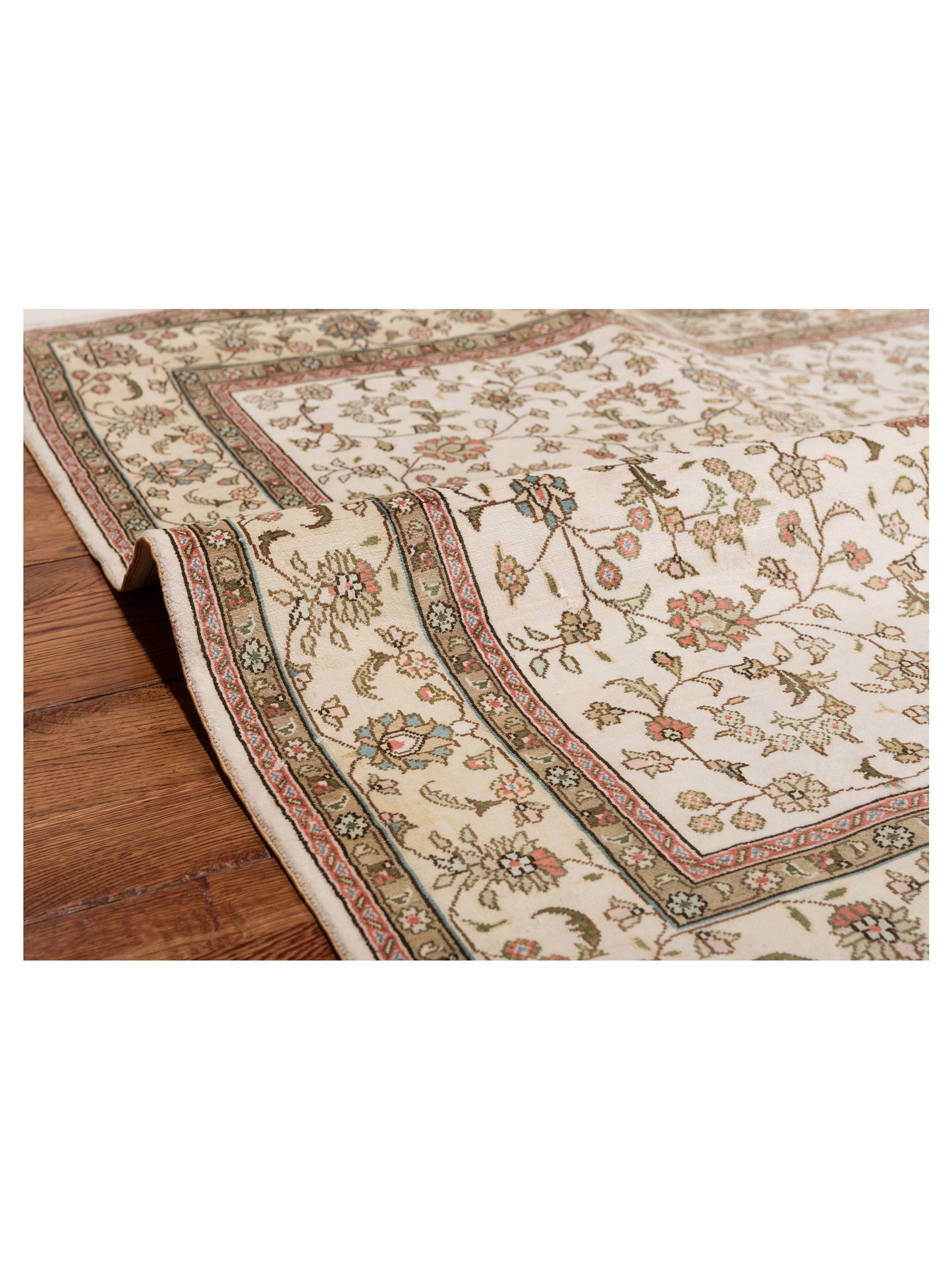 Elegance 117991 Ivory Ivory 4x4.1 Hand Knotted Rug