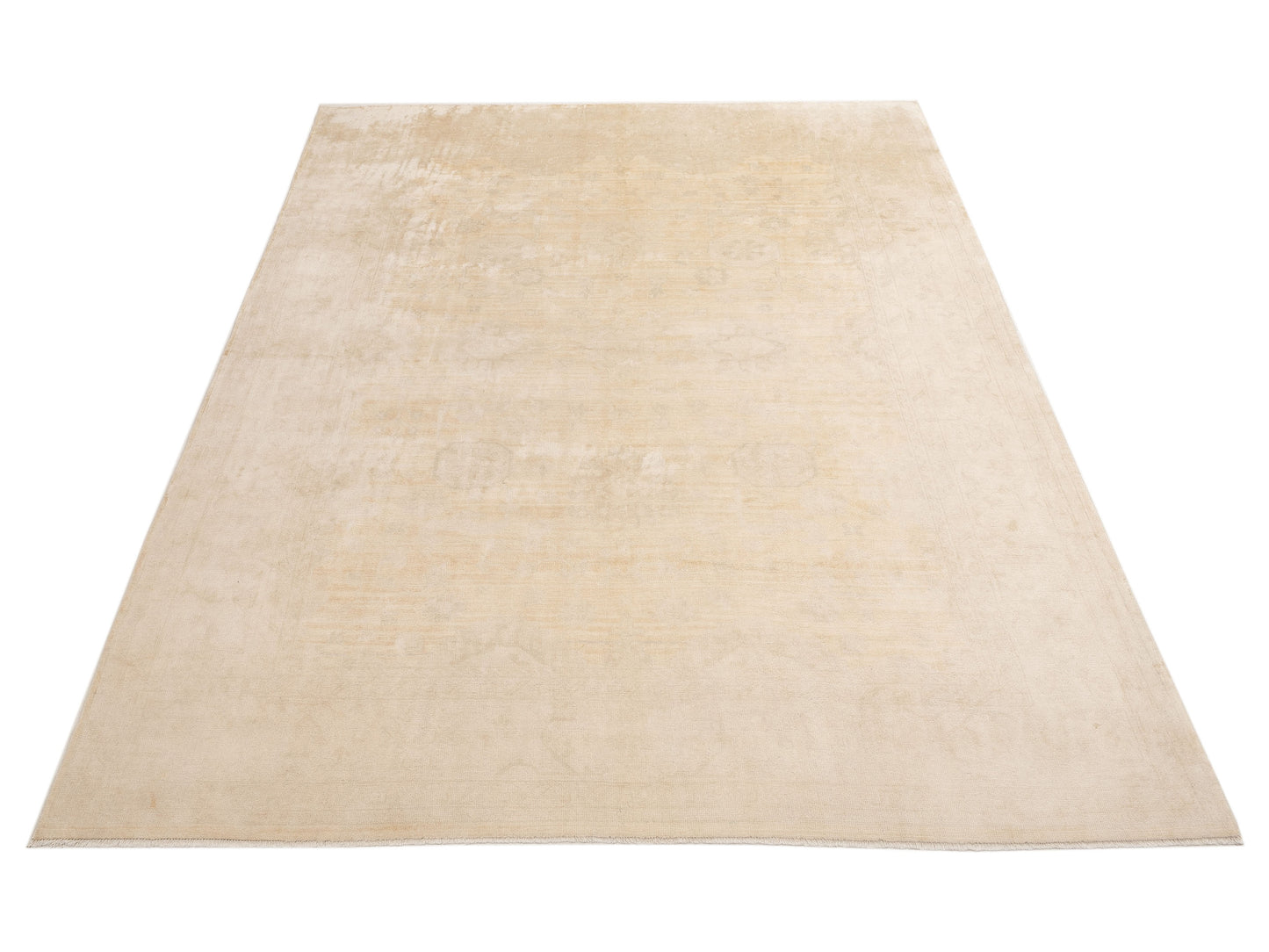 Oushak Shah 119137 Pink Beige 10.3x13.5 Hand Knotted Rug