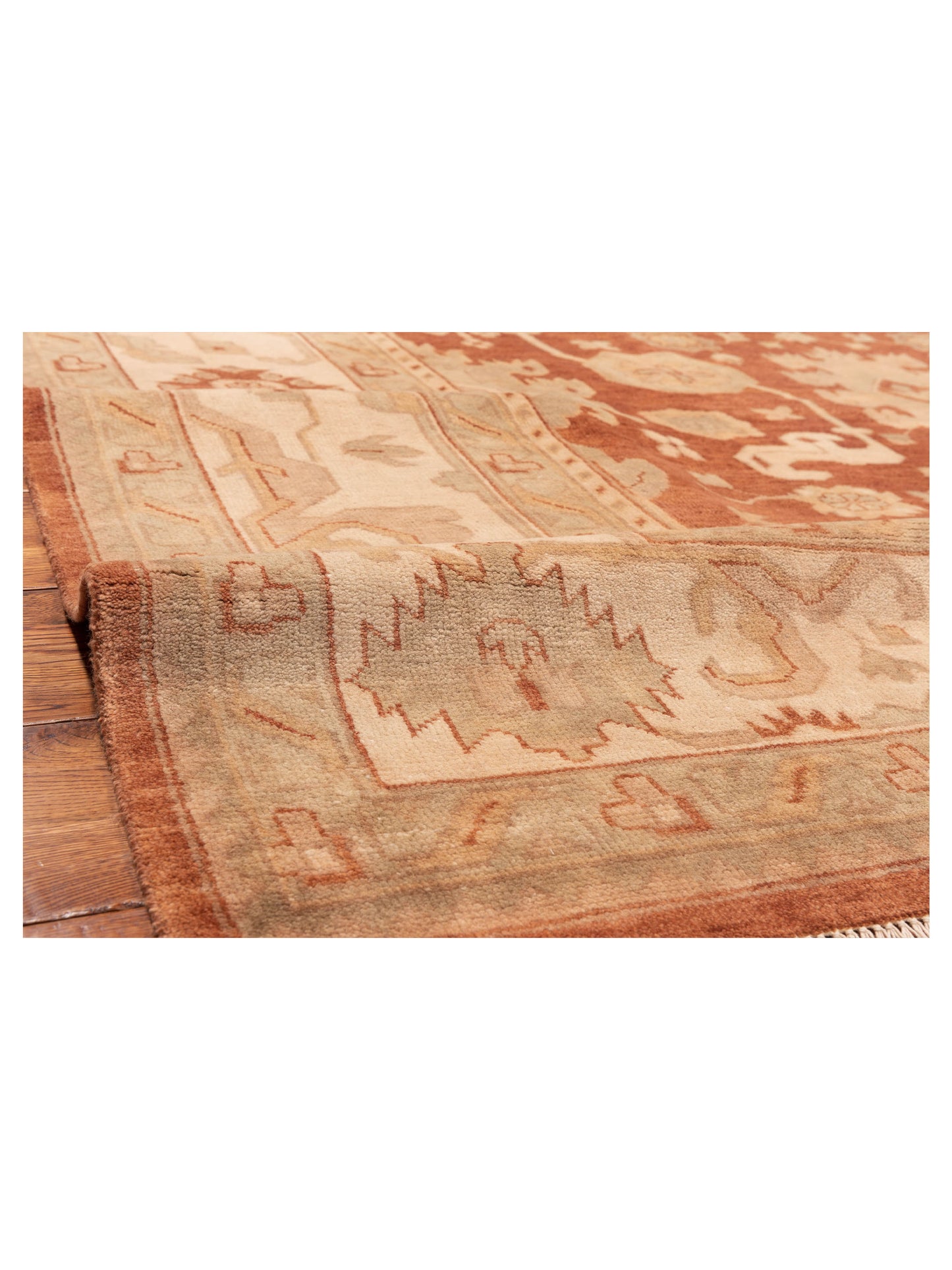 Oushak Shah 119540 Rust Ivory 9x11.9 Hand Knotted Rug