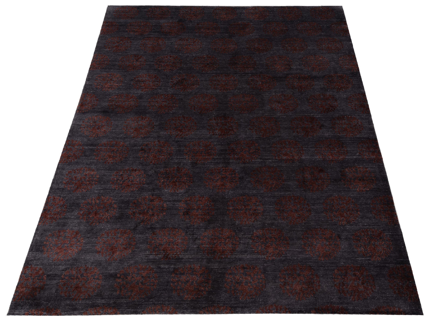 Tibetino 119747 Charcoal Red 10.1x13.10 Hand Knotted Rug