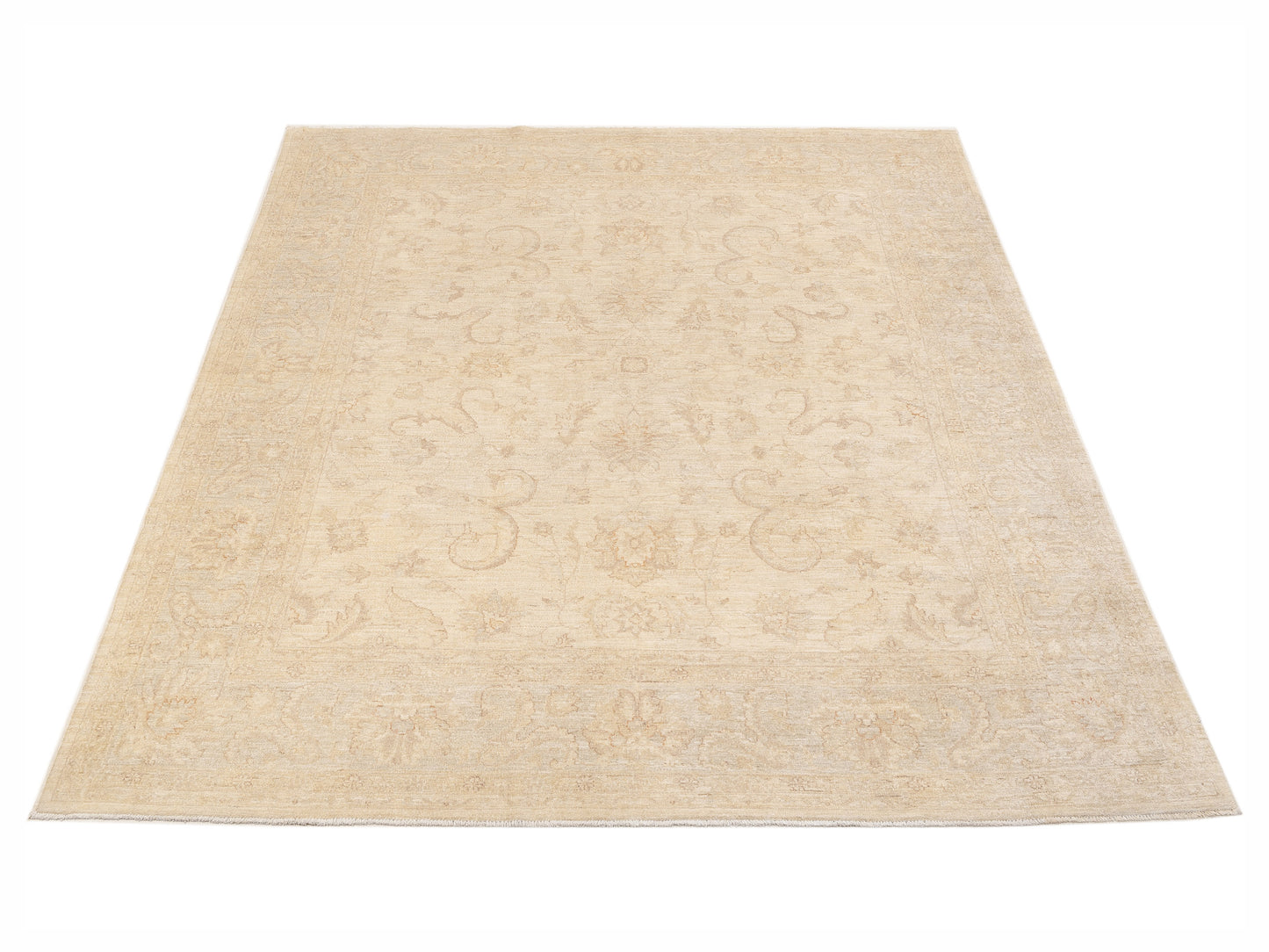 Sultan 119998 Beige Blue 8x9.9 Hand Knotted Rug