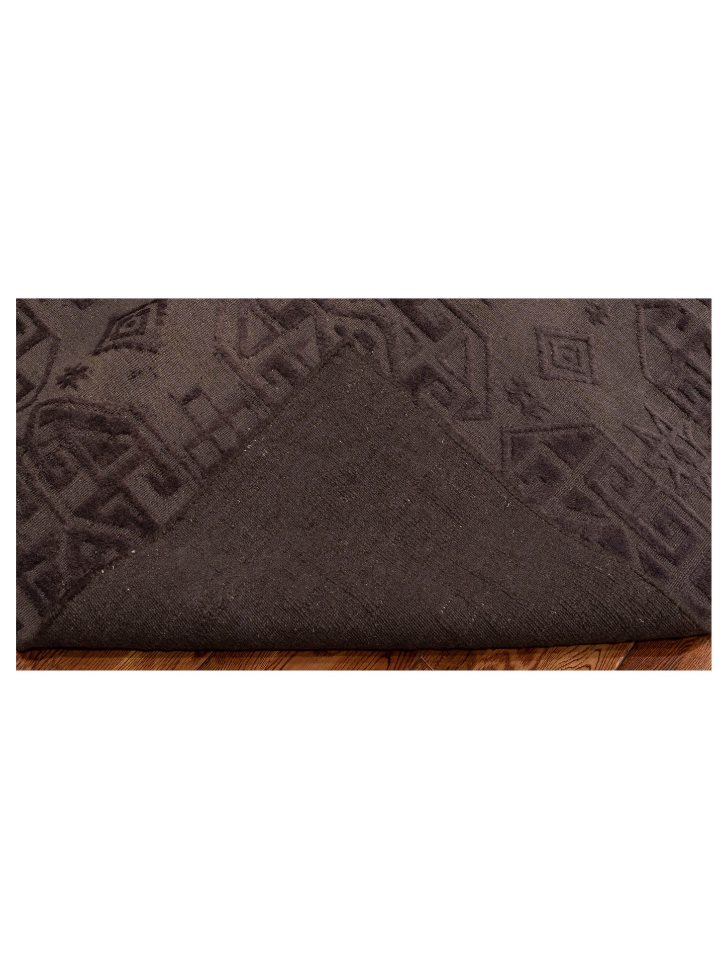 Himalayan 120372 Dark Brown 9x12 Hand Knotted Rug