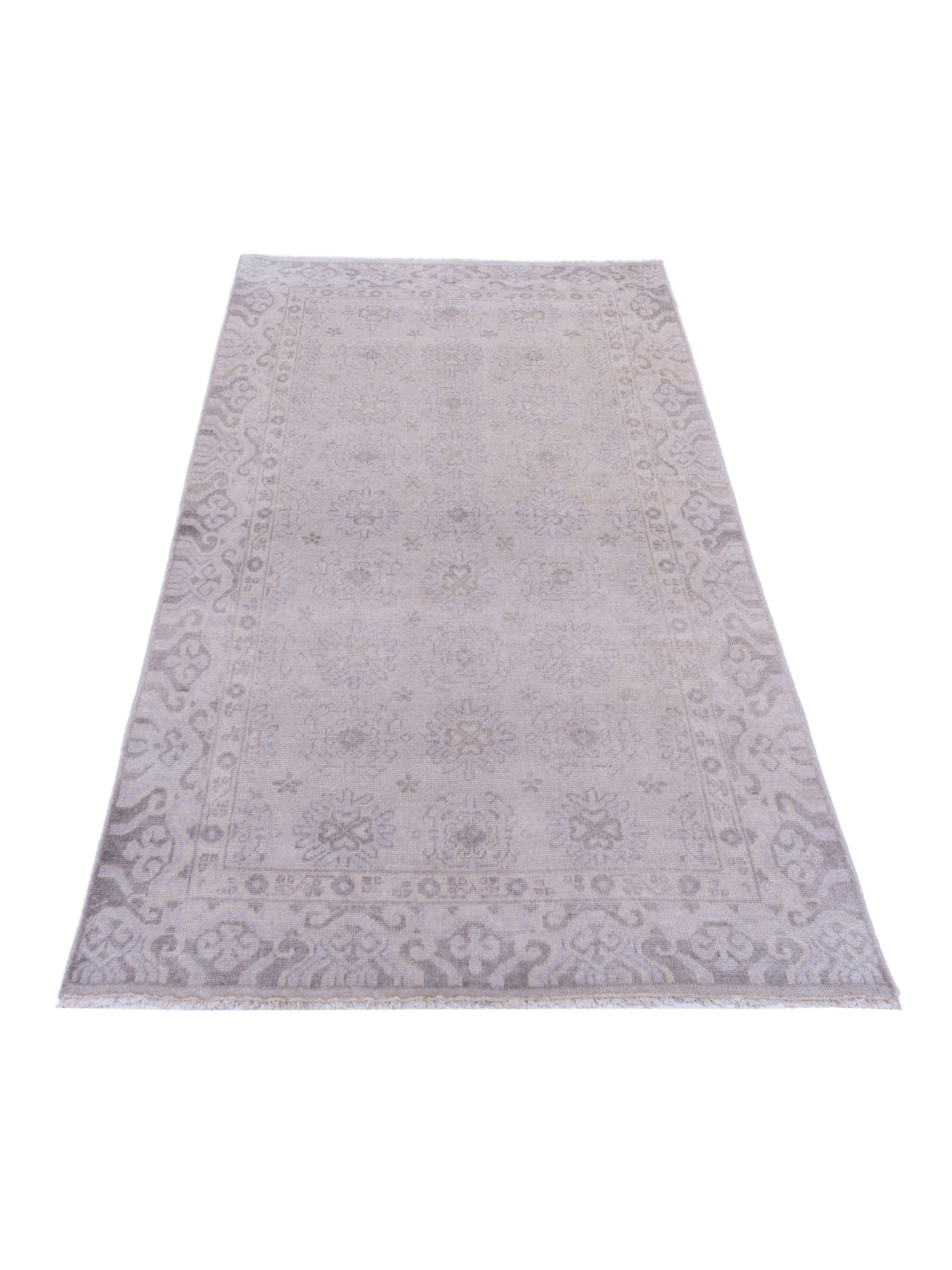 Evren 120416 Silver 4x6 Hand Knotted Rug