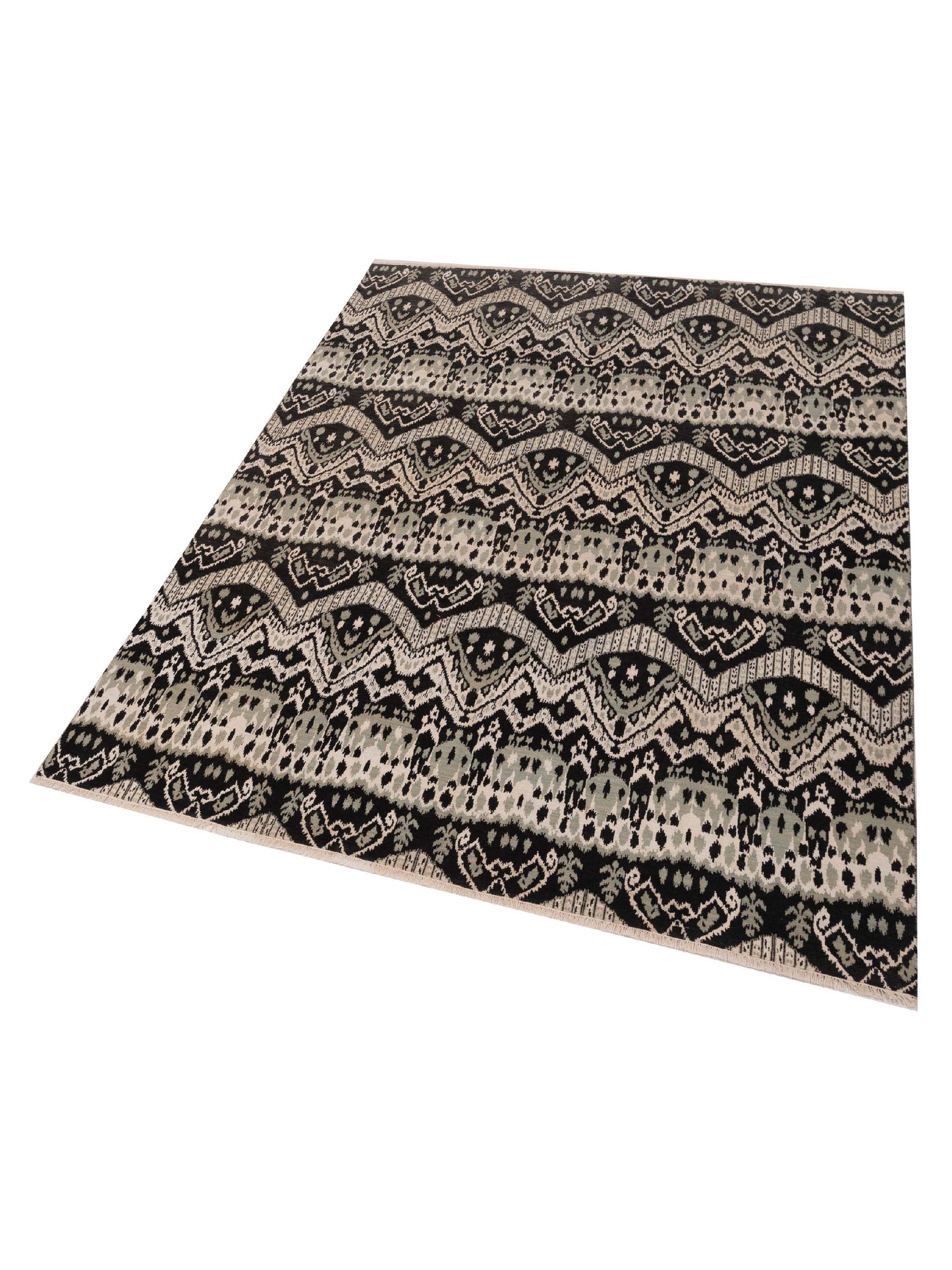 Sterling 120465 Green Ivory 8.10x12.5 Hand Knotted Rug