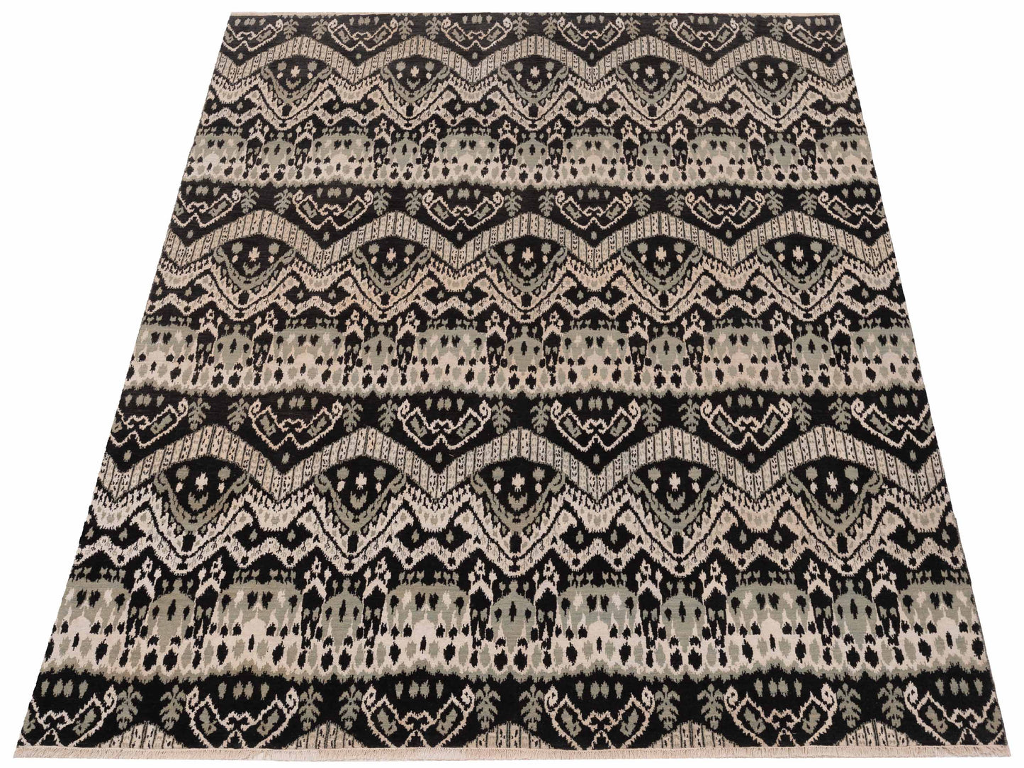 Sterling 120465 Green Ivory 8.10x12.5 Hand Knotted Rug