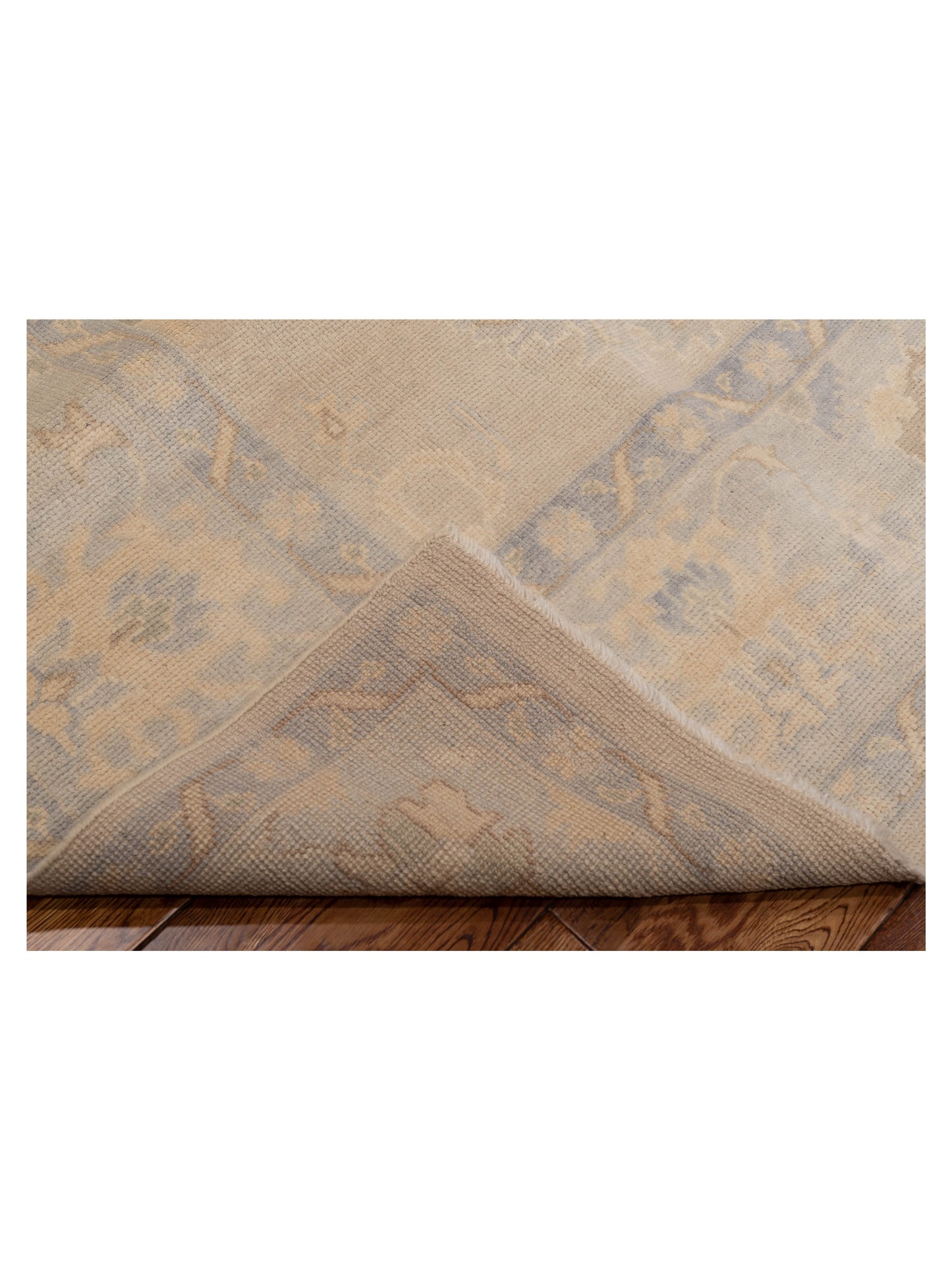 Oushak Shah 120474 Beige Gray 8.2x10.6 Hand Knotted Rug