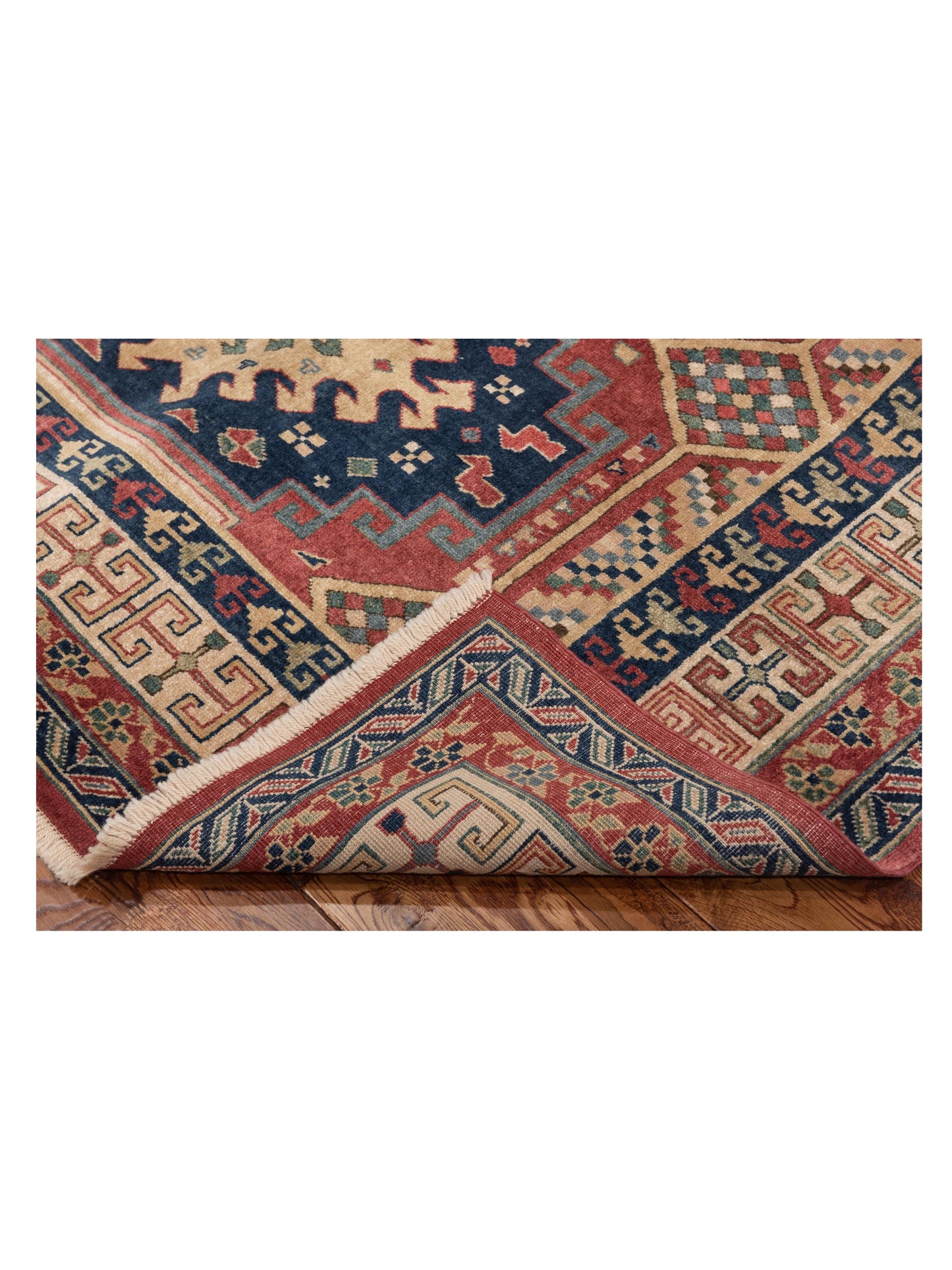 Turkish Shirwan 120649 Rust Ivory 5.6x8.11 Hand Knotted Rug