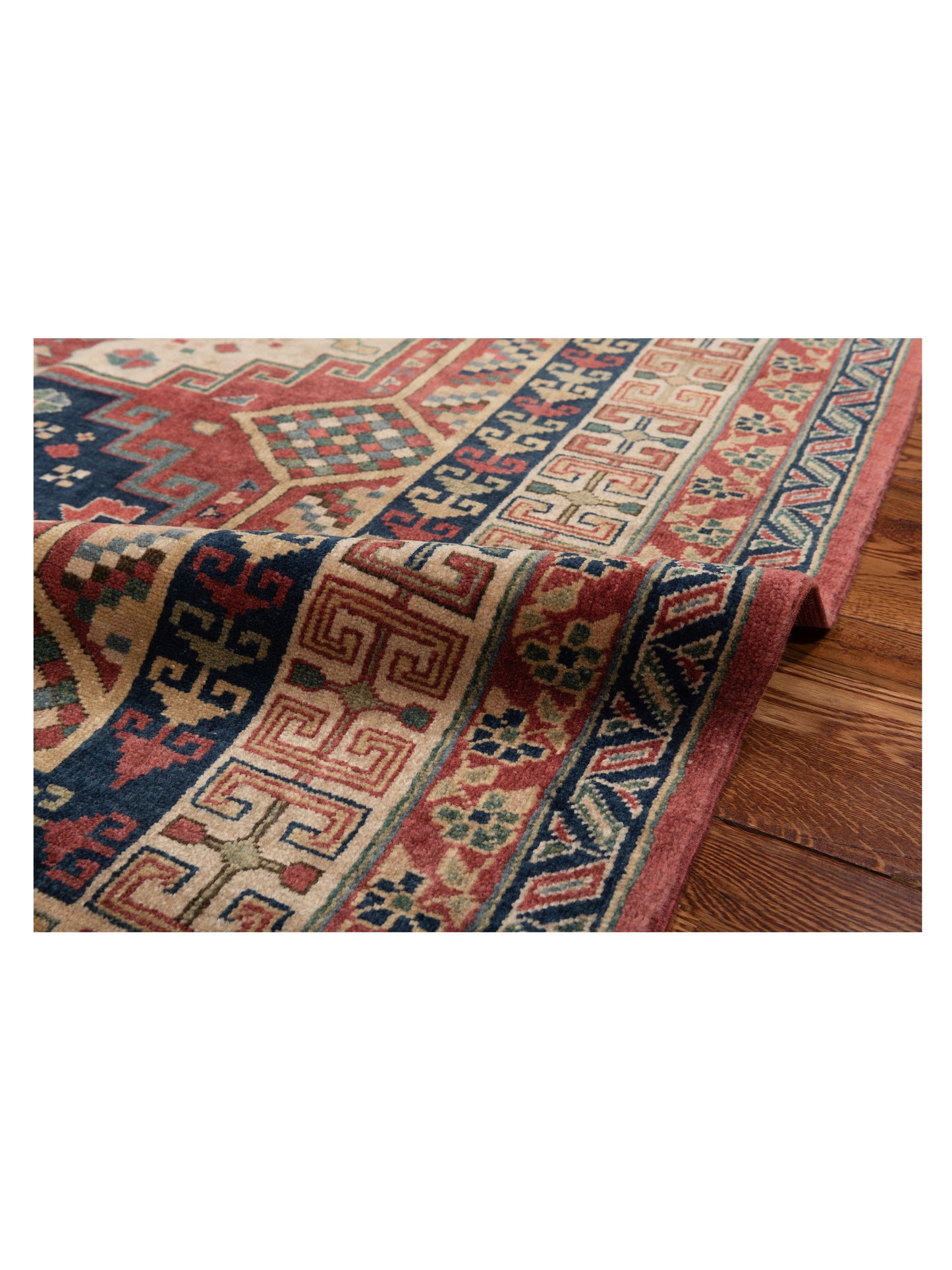 Turkish Shirwan 120649 Rust Ivory 5.6x8.11 Hand Knotted Rug