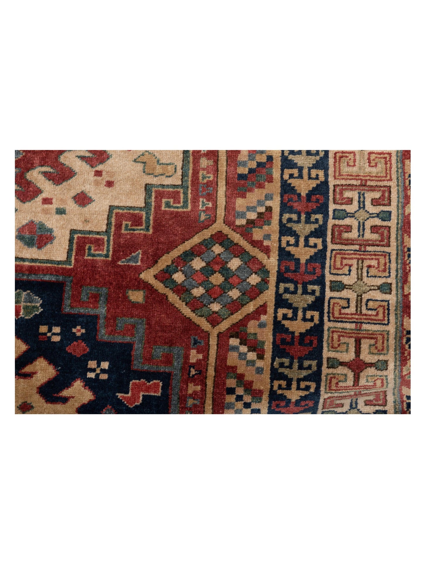 Turkish Shirwan 120649 Rust Ivory 5.6x8.11 Hand Knotted Rug