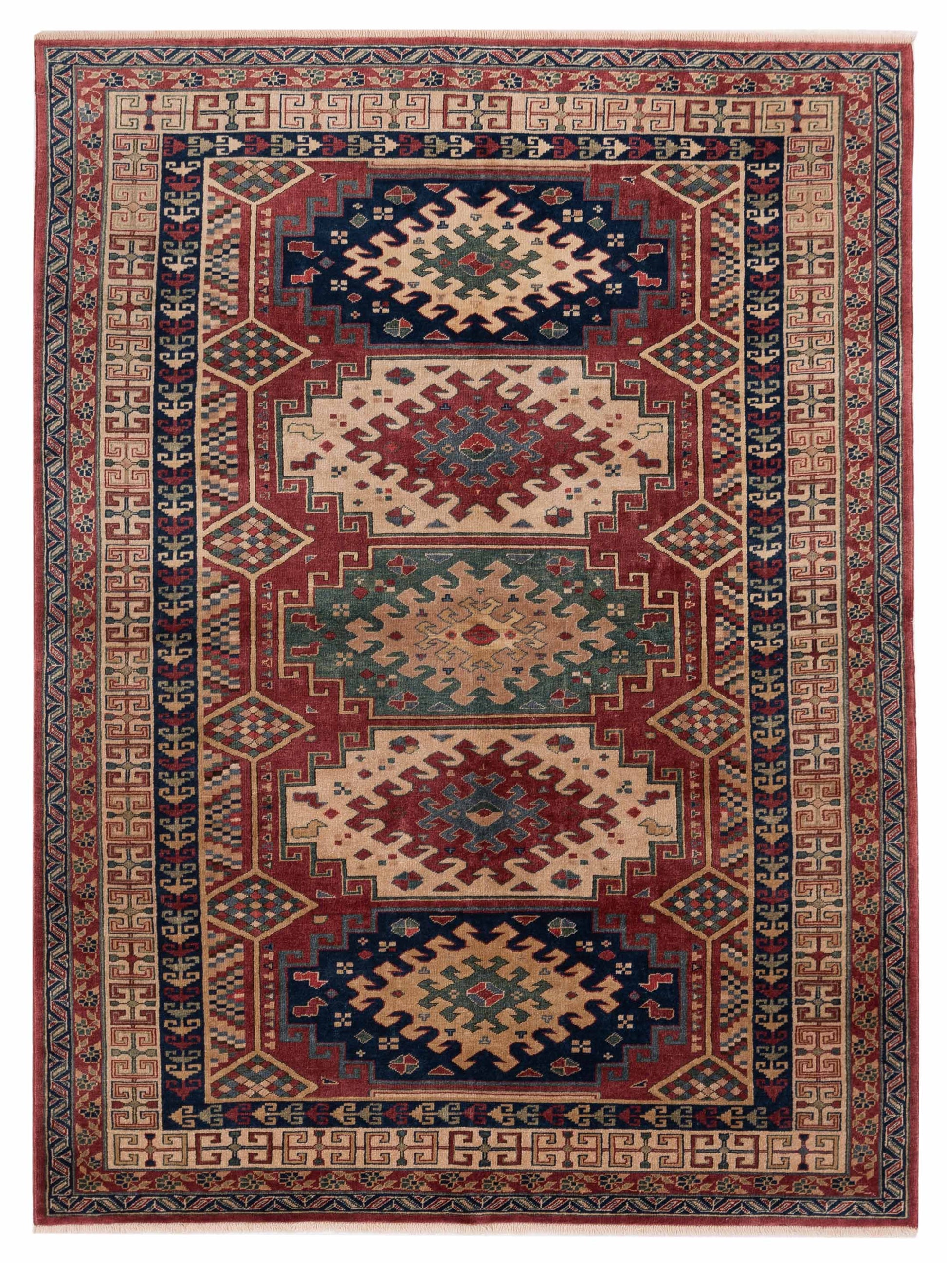 Pasha Turkish Shirwan  Rust Ivory Traditional