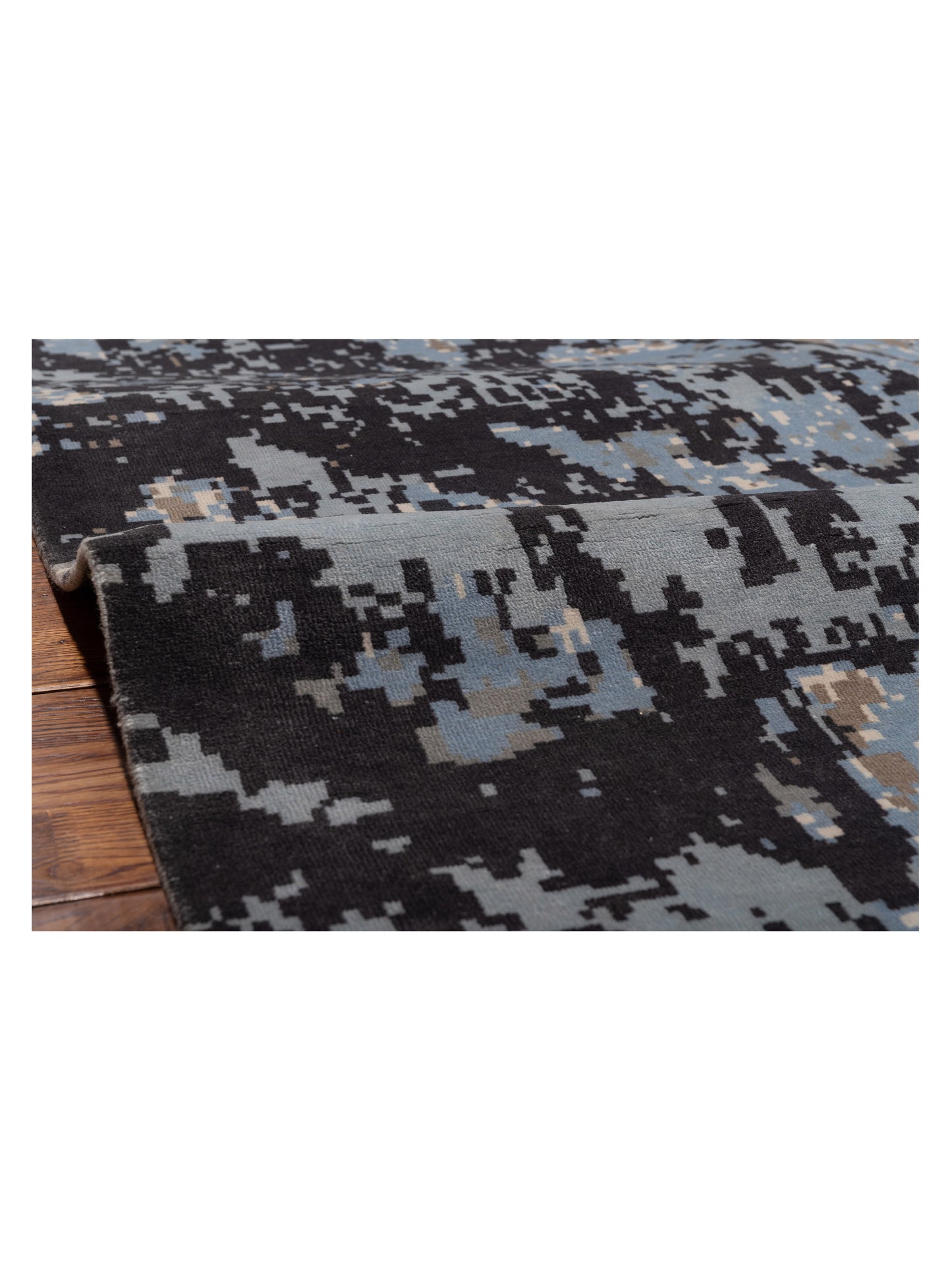 Tibetino 121000 Blue Gray 10x13.9 Hand Knotted Rug