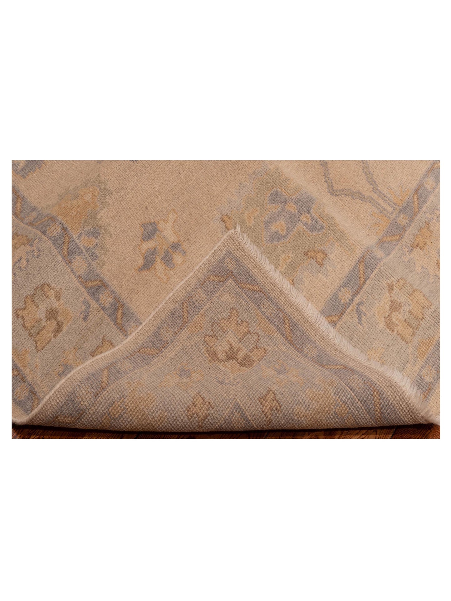Oushak Shah 121566 Ivory Silver 6.2x8.9 Hand Knotted Rug