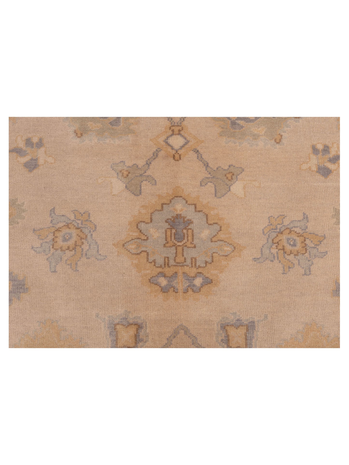 Oushak Shah 121566 Ivory Silver 6.2x8.9 Hand Knotted Rug