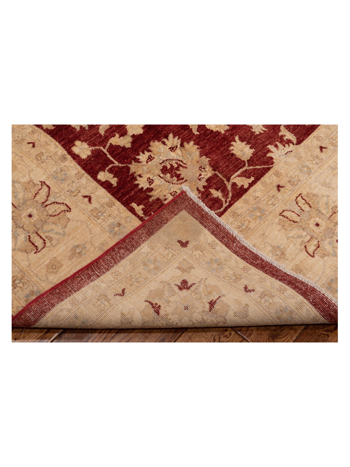 Sultan 121718 Red Ivory 7.11x10.1 Hand Knotted Rug