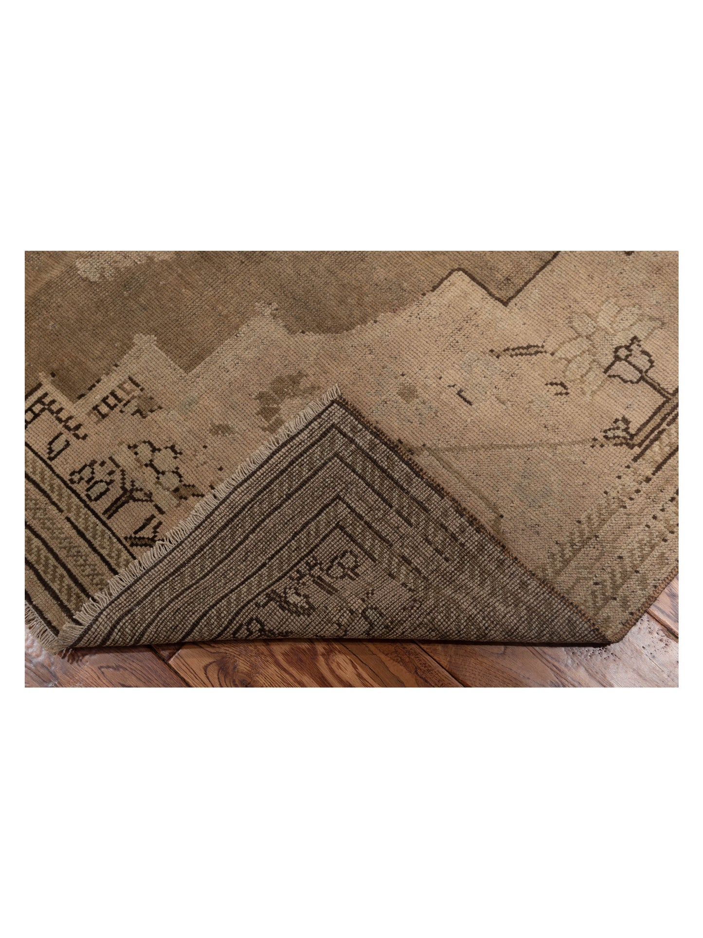 Old Anatolian 121866 Brown 5.4x9.1 Hand Knotted Rug