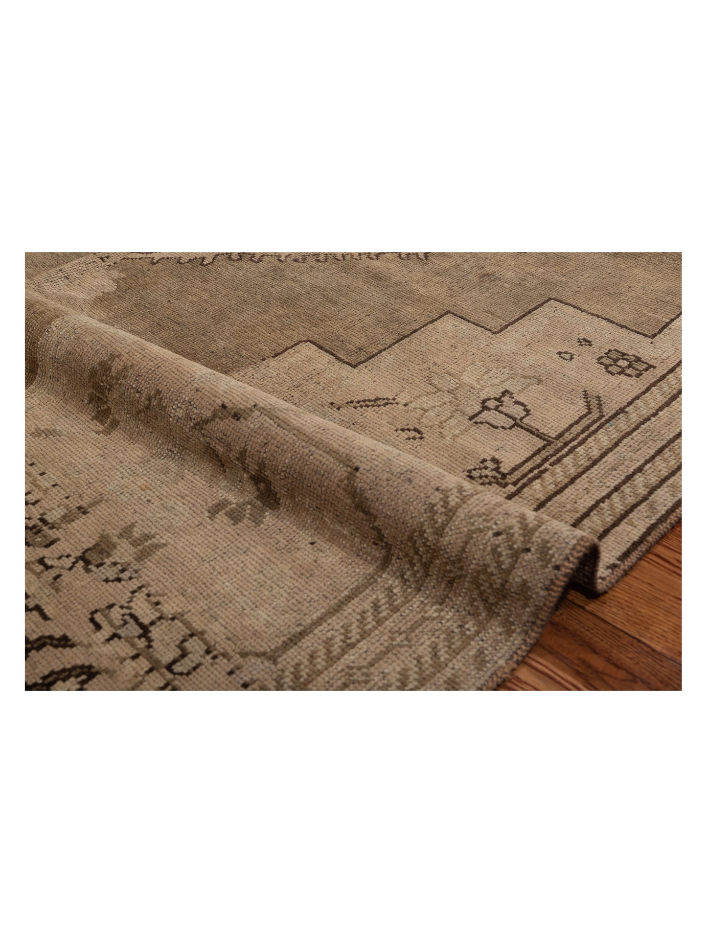 Old Anatolian 121866 Brown 5.4x9.1 Hand Knotted Rug