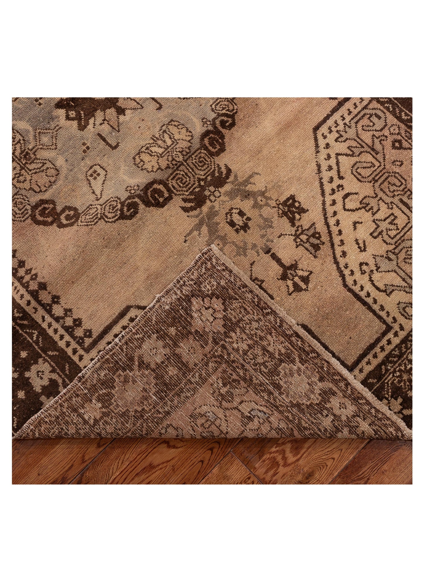Old Anatolian 121914 Beige Brown 4.9x8 Hand Knotted Rug