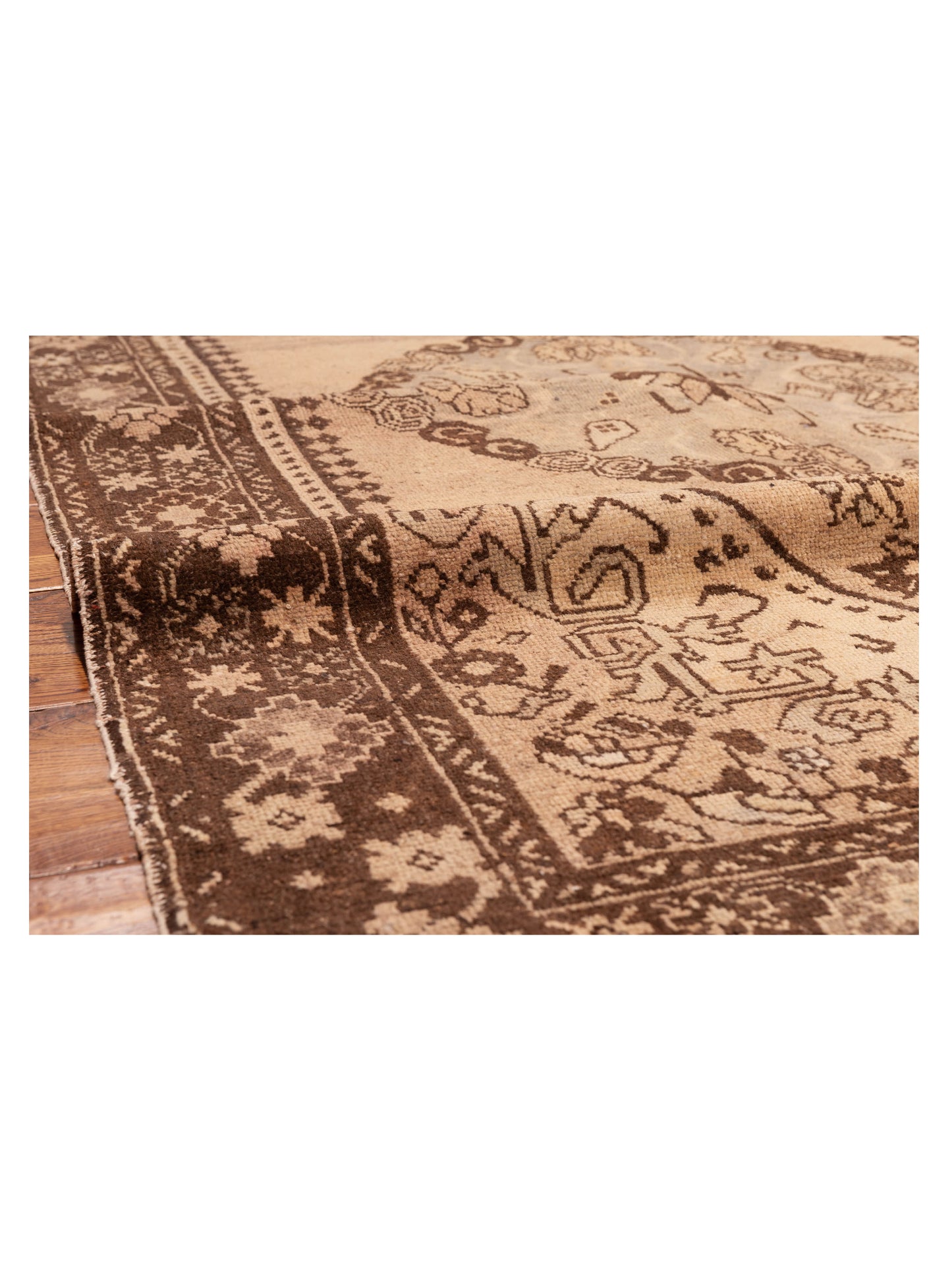 Old Anatolian 121914 Beige Brown 4.9x8 Hand Knotted Rug