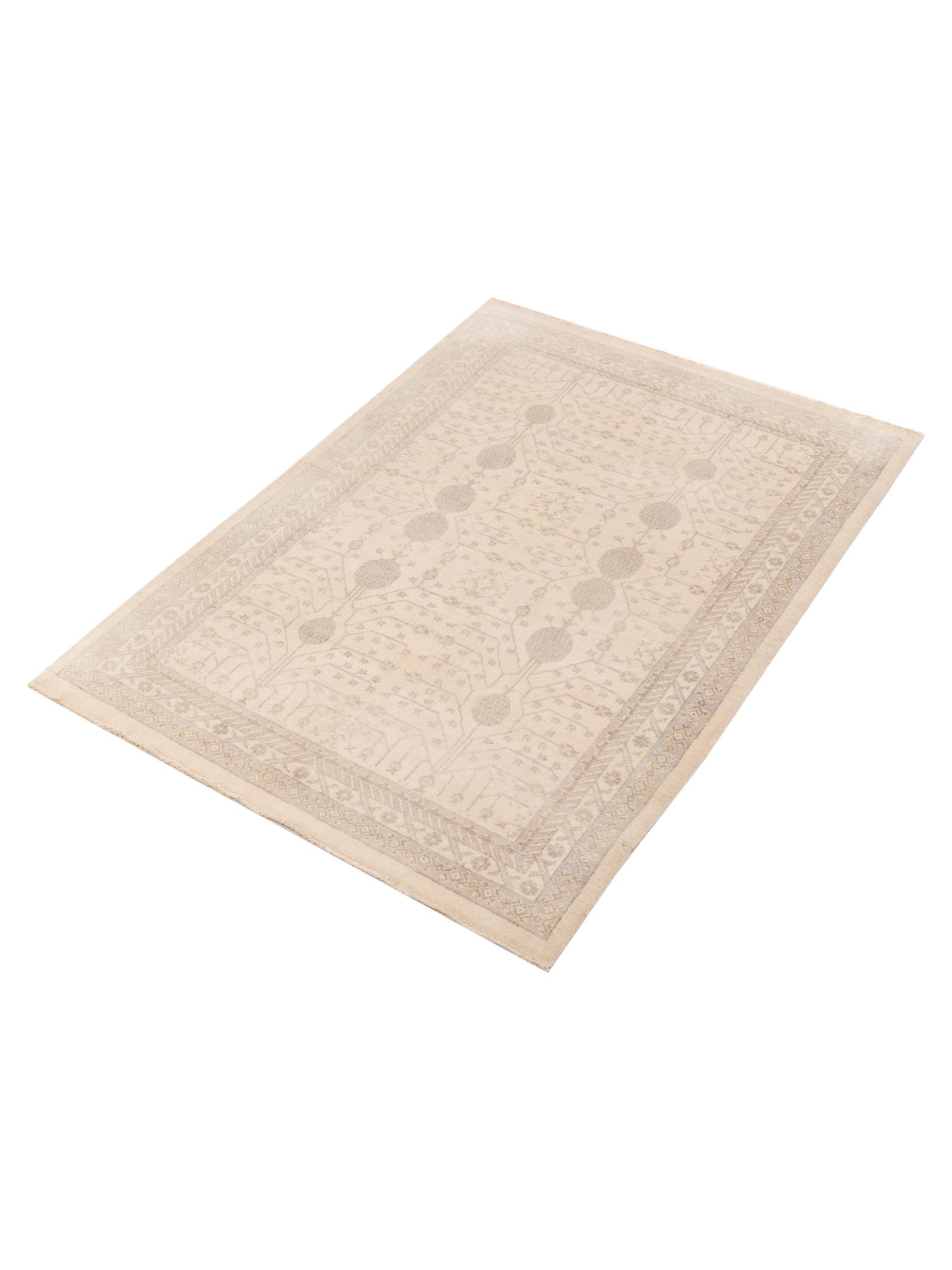 Stella 122517 Ivory Ivory 5.4x7.8 Hand Knotted Rug