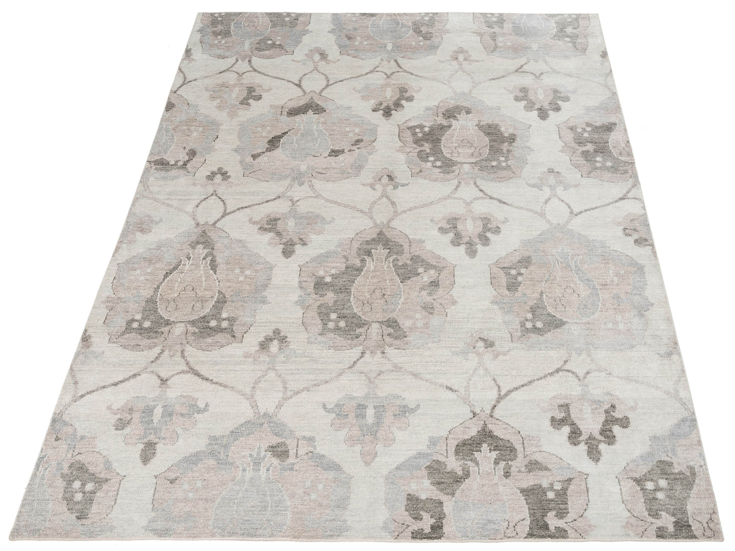 Tibetino 122531 Silver Green 7.9x9.11 Hand Knotted Rug