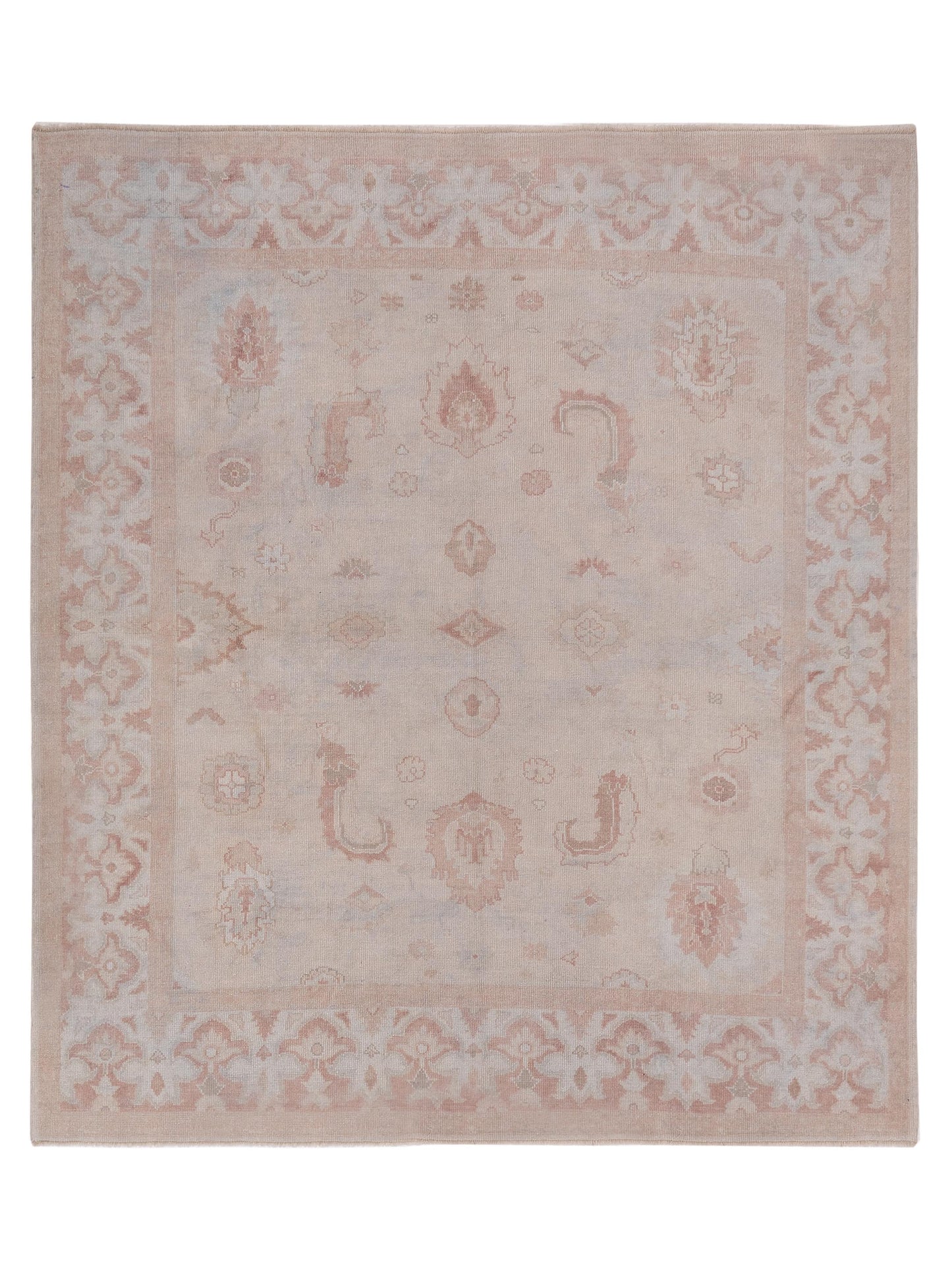 Anadol Oushak 122624 Beige Silver 8x9.2 Hand Knotted Rug