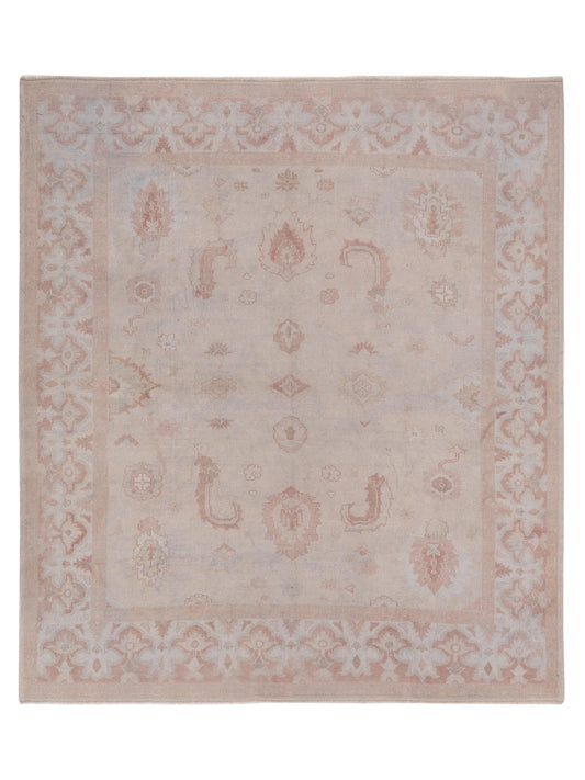 Anadol Oushak 122624 Beige Silver 8x9.2 Hand Knotted Rug