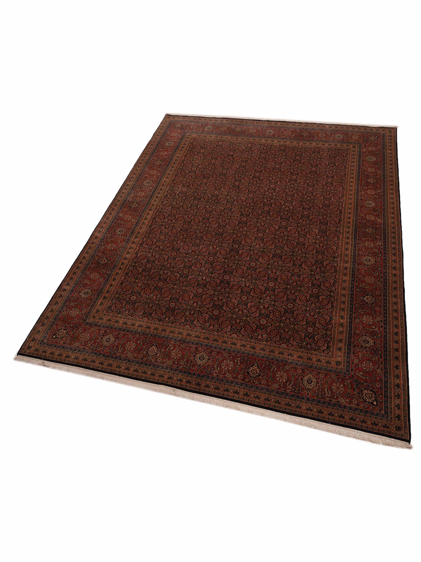 Sivas 123075 Navy Orange 9.3x11.11 Hand Knotted Rug