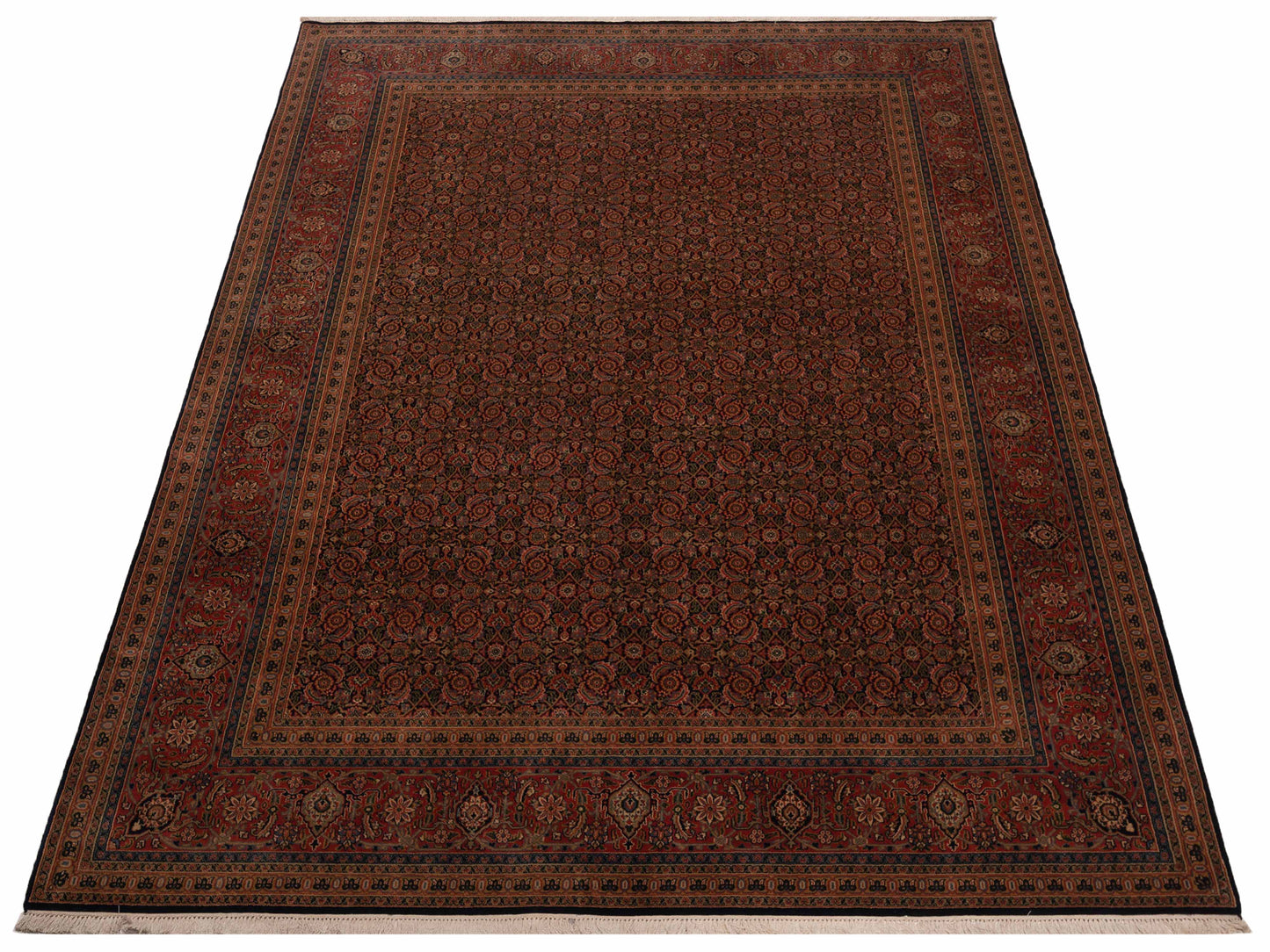 Sivas 123075 Navy Orange 9.3x11.11 Hand Knotted Rug
