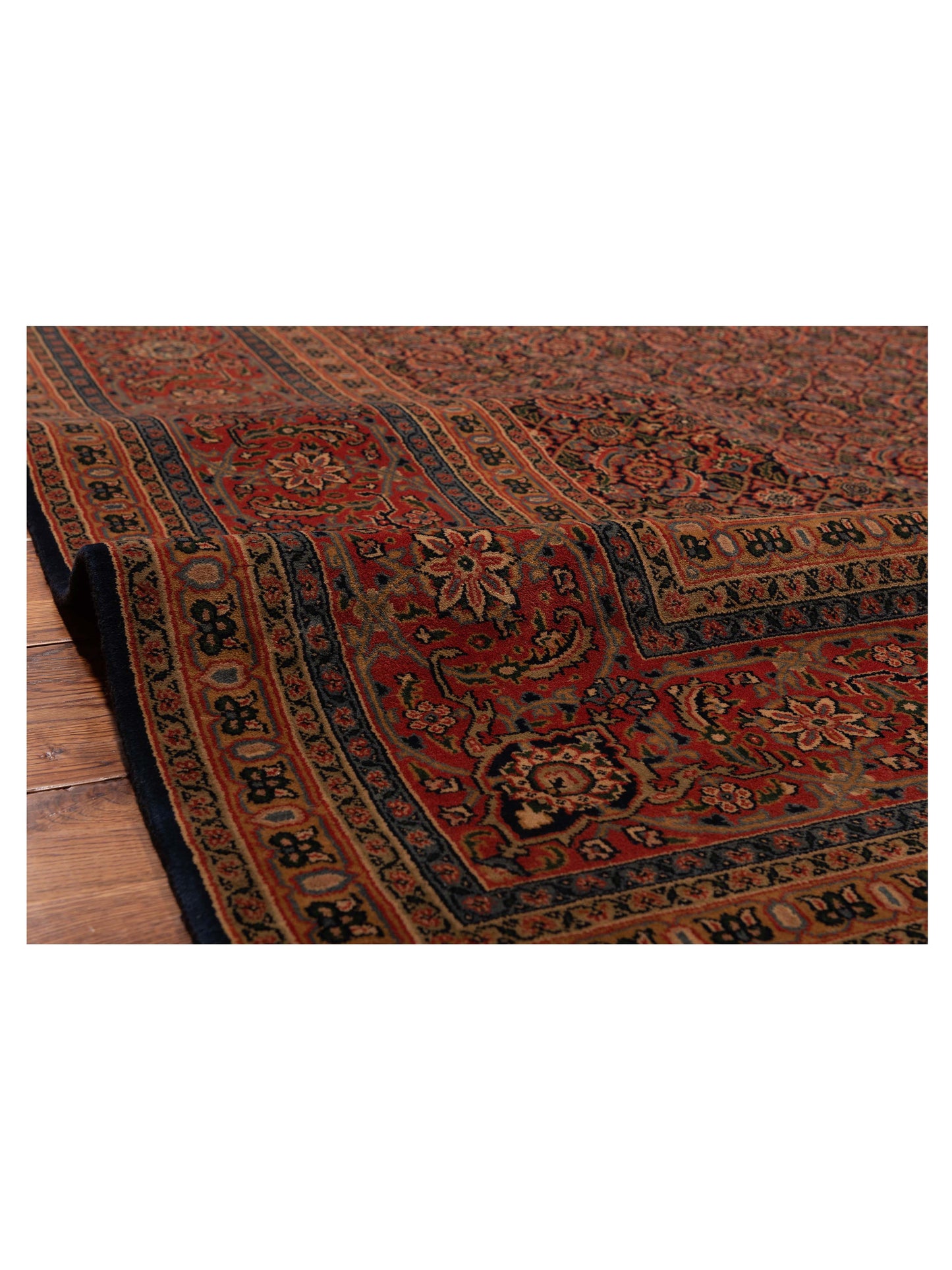 Sivas 123075 Navy Orange 9.3x11.11 Hand Knotted Rug